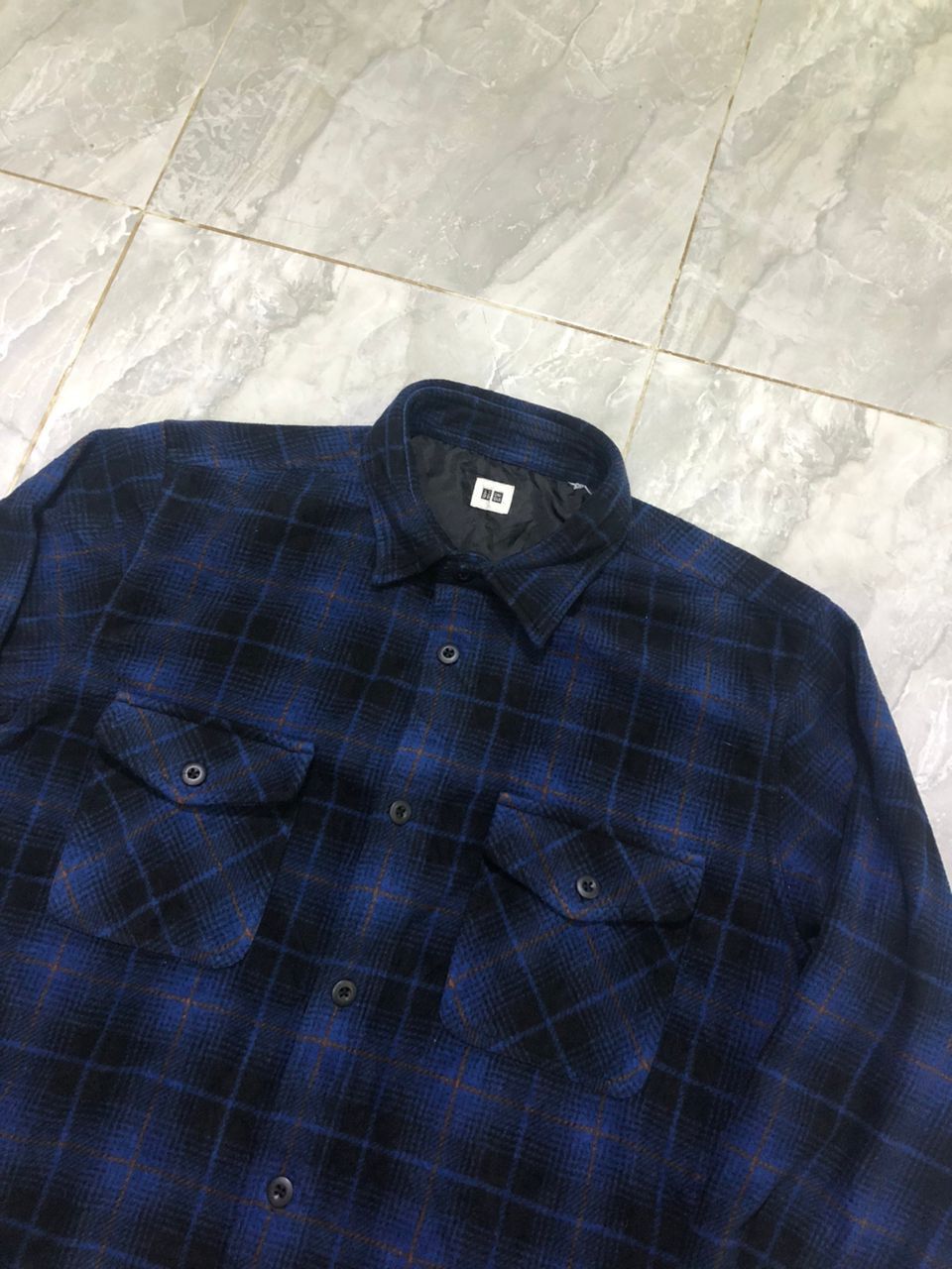 Japanese Brand × Uniqlo Uniqlo Blue Tartan Button-ups Fleece Shirt Size US XL / EU 56 / 4 - 3 Thumbnail