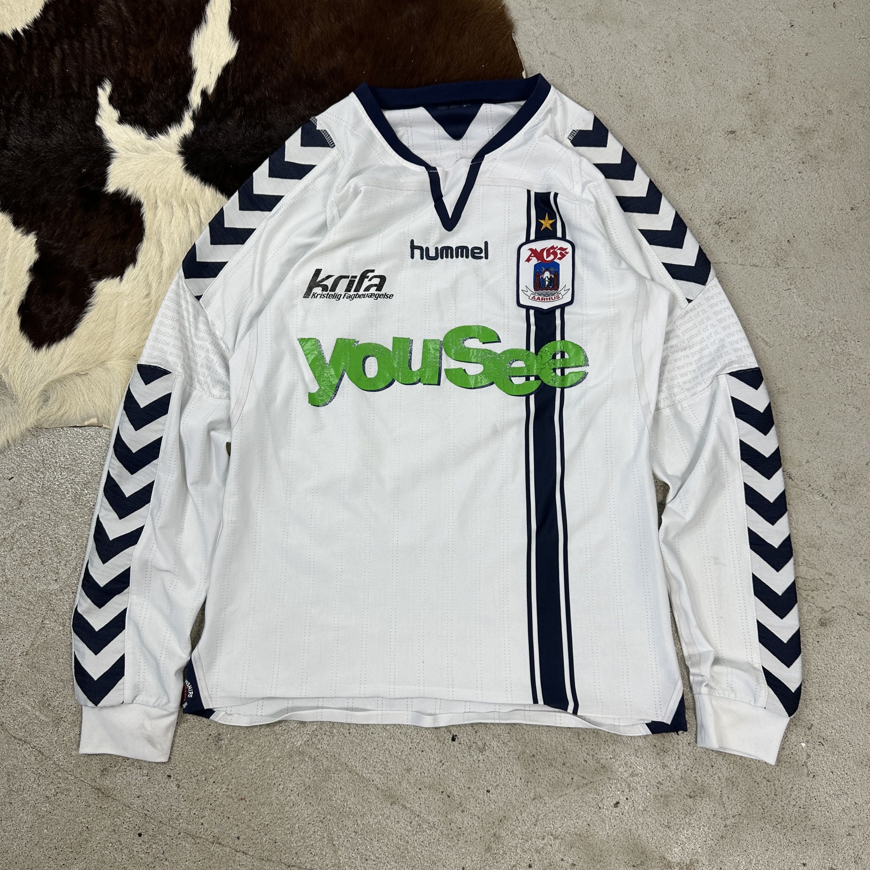Hummel × Vintage Jersey Hummel Aarhus 12/13 Home Longsleeve Size US M / EU 48-50 / 2 - 2 Thumbnail