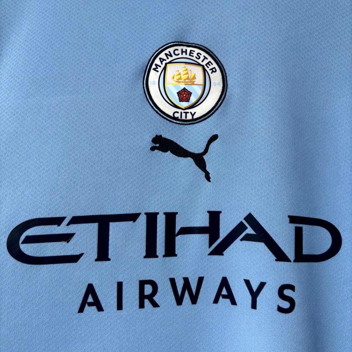 Puma 2022 2023 Manchester City Puma Home Kit Soccer Jersey Shirt Size US M / EU 48-50 / 2 - 3 Thumbnail