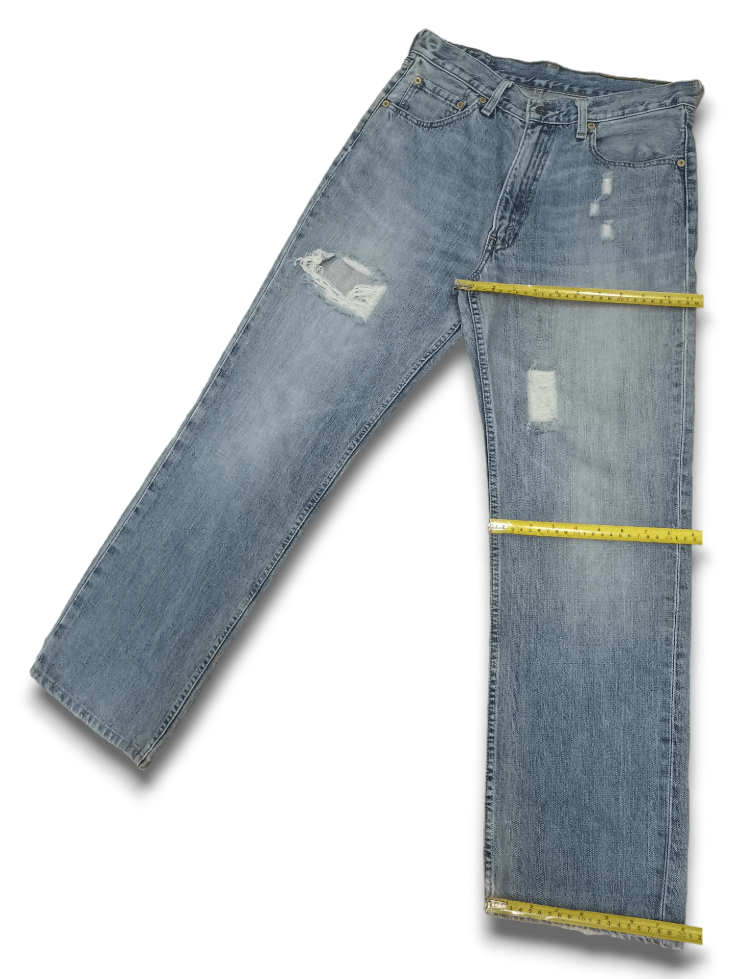 Levi's × Levi's Vintage Clothing Vintage 90s Levis 502 Blue Wash Distressed Loose Jeans Size US 29 - 10 Thumbnail