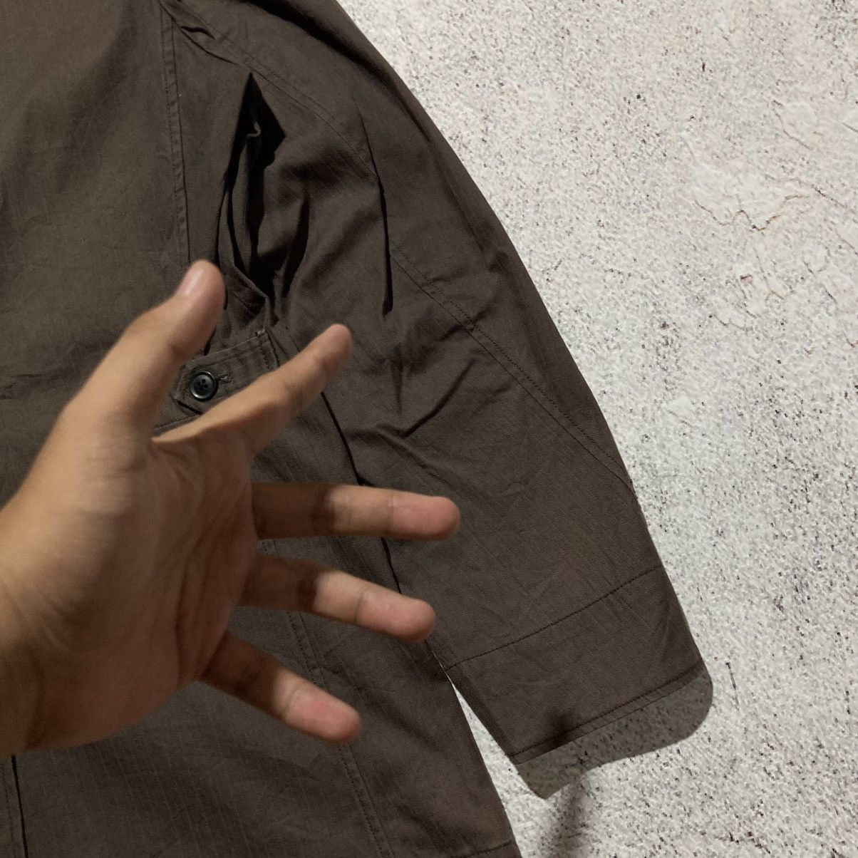 Michel Klein Vintage Michel Klein Homme Paris Coated Jacket Brown Luxury Size US L / EU 52-54 / 3 - 14 Thumbnail