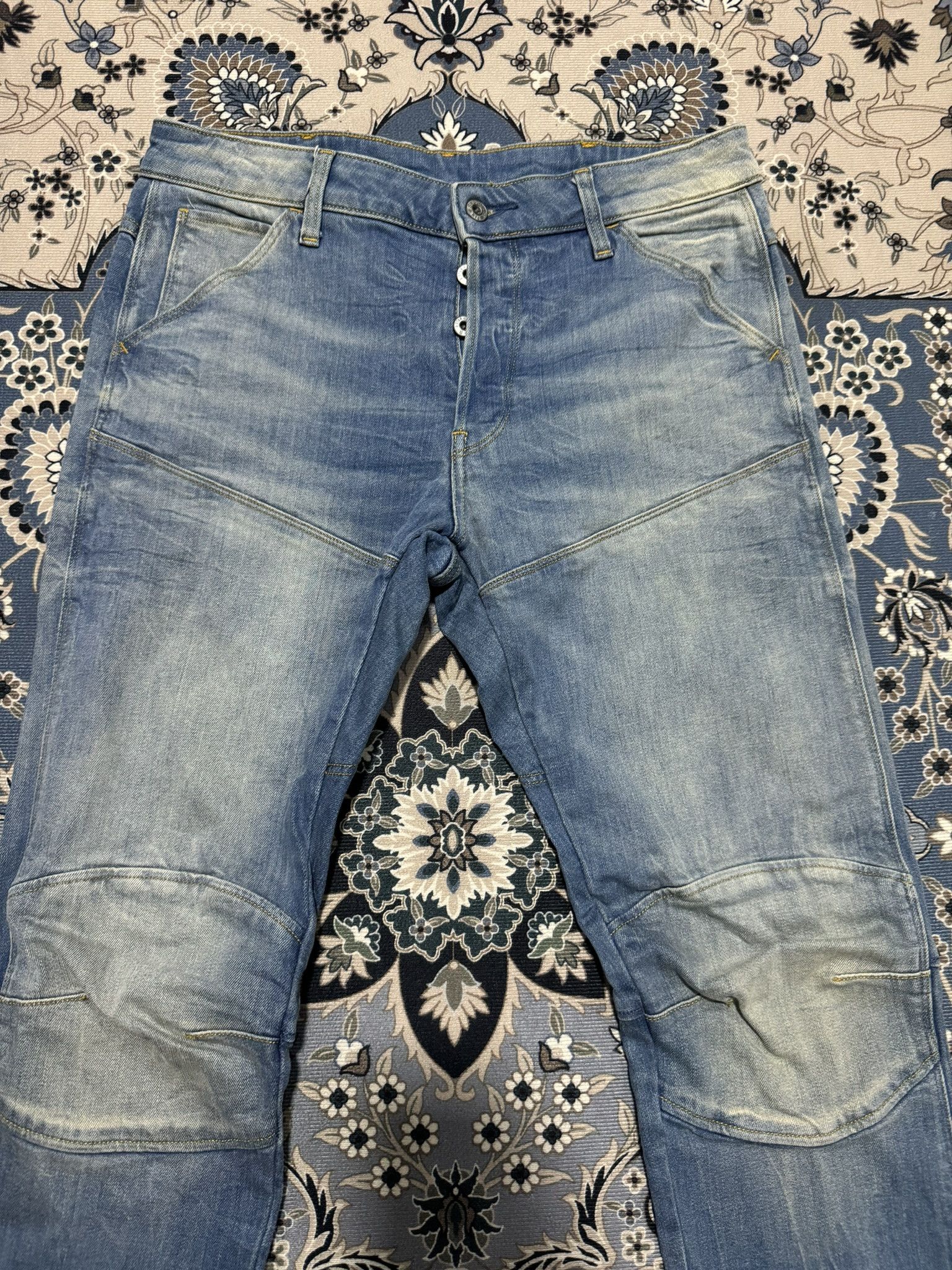 20471120 × Beauty Beast × G-Star Y2K G Star Raw Bikers Pants Balmain Style Jeans Size US 32 / EU 48 - 2 Thumbnail