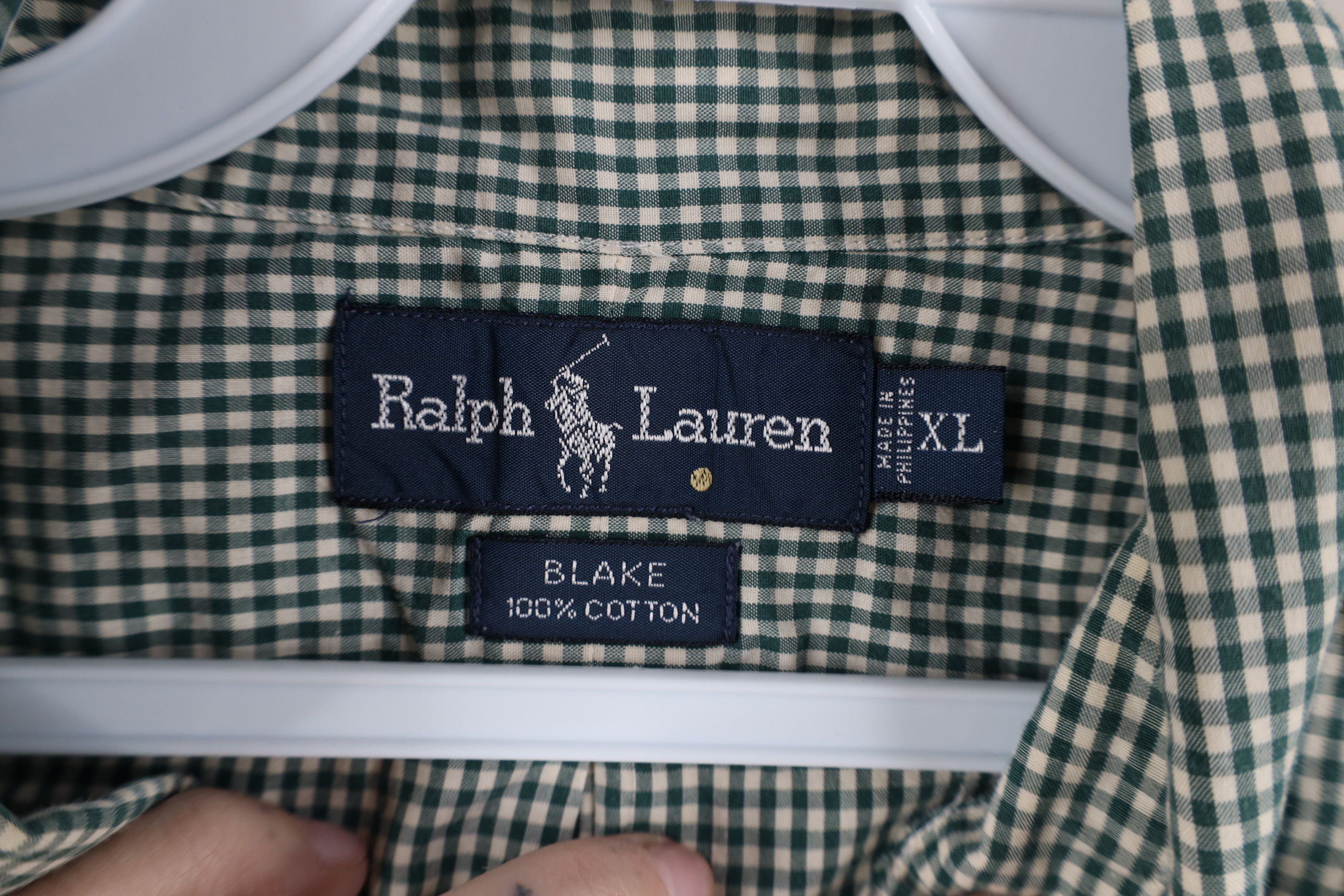 Ralph Lauren Vintage 90s Ralph Lauren Gingham Button Down Shirt Green Size US XL / EU 56 / 4 - 6 Thumbnail