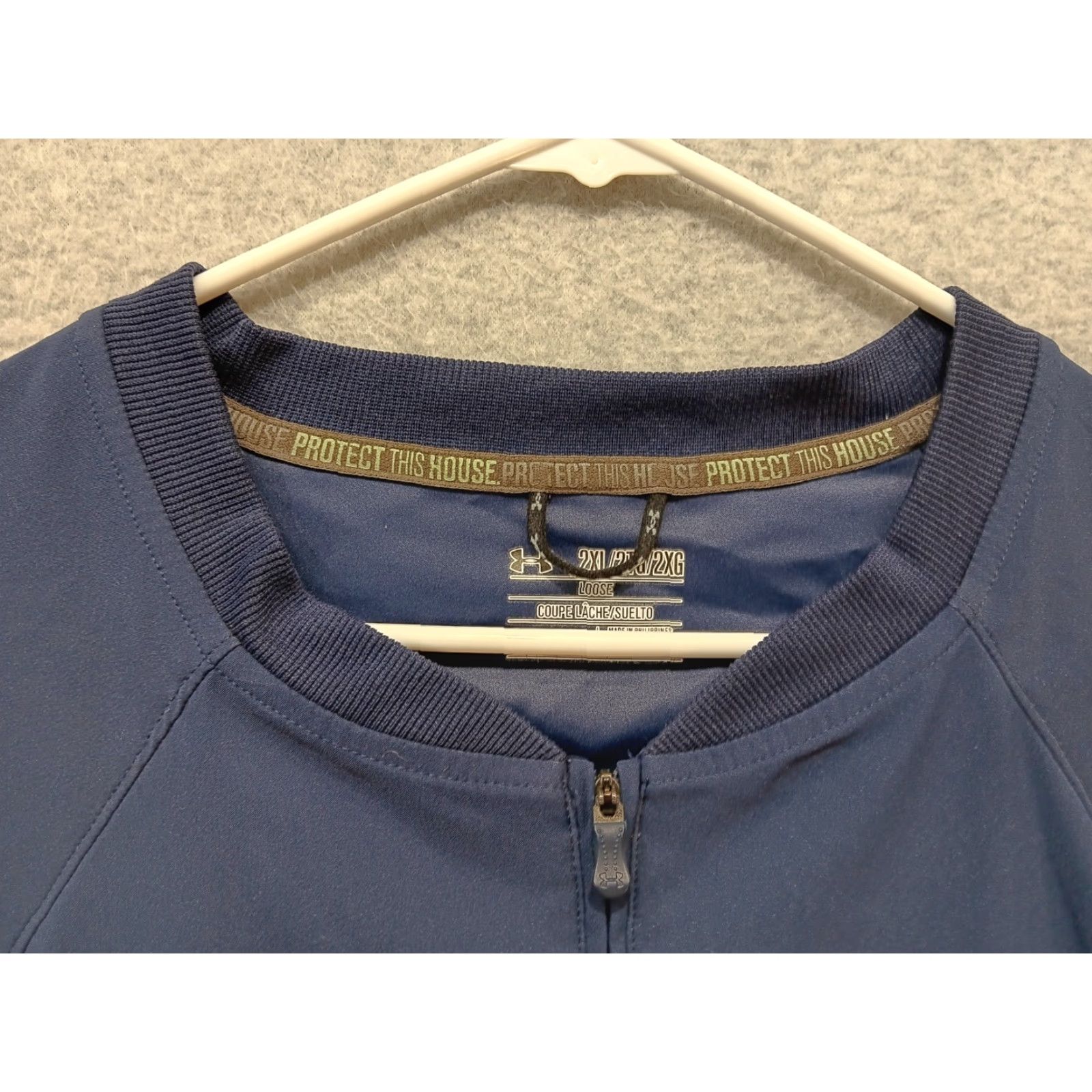 Under Armour Under Armour All Season Gear Top Shirt Regular 2XL Blue Loose Fit Short Sleeve Zip Drawstring Pullover Men Size US XXL / EU 58 / 5 - 4 Thumbnail