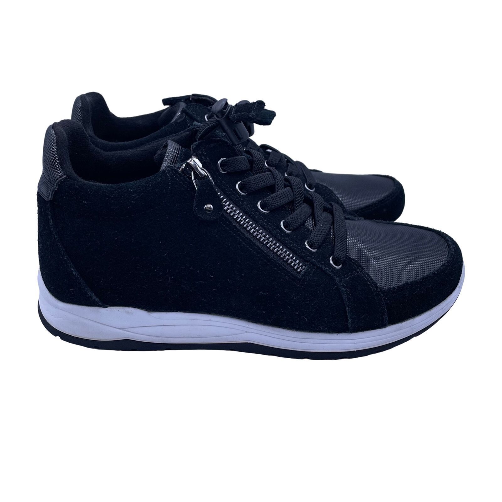 Other Drew Strobe Suede Leather Walking Shoes Black Womens 8 Size US 8 / IT 38 - 3 Thumbnail