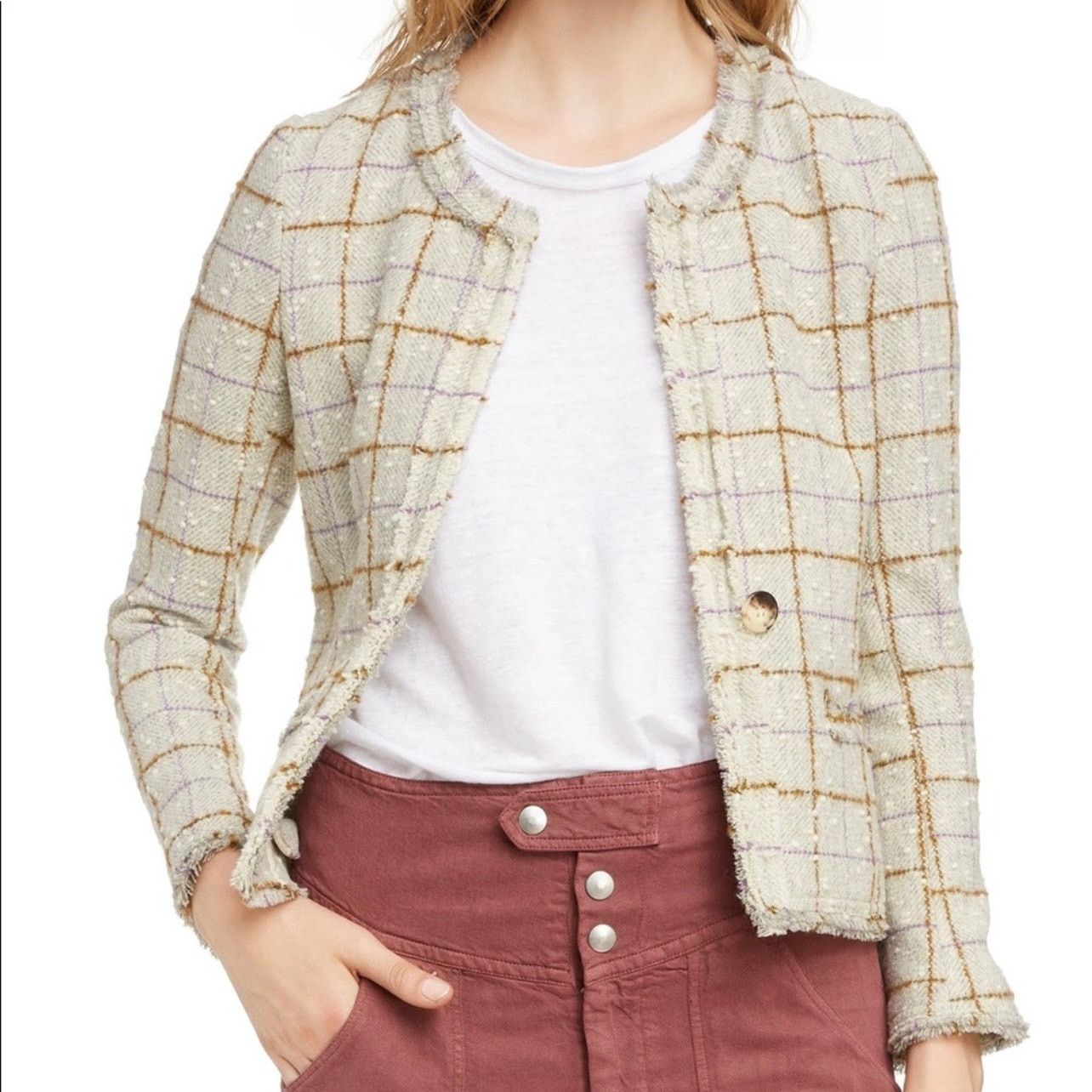 Isabel Marant ISABEL MARANT ÉTOILE Lyra wool-blend tweed jacket size 38 S Size S / US 4 / IT 40 - 1 Thumbnail