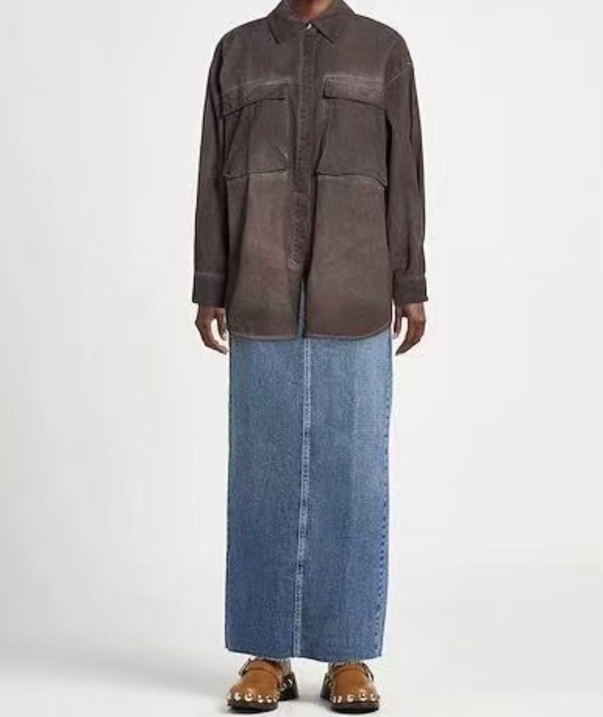 Holzweiler Holzweiler Women's Heavy Washed Loose Shirt Jacket J39 Size S / US 4 / IT 40 - 3 Thumbnail