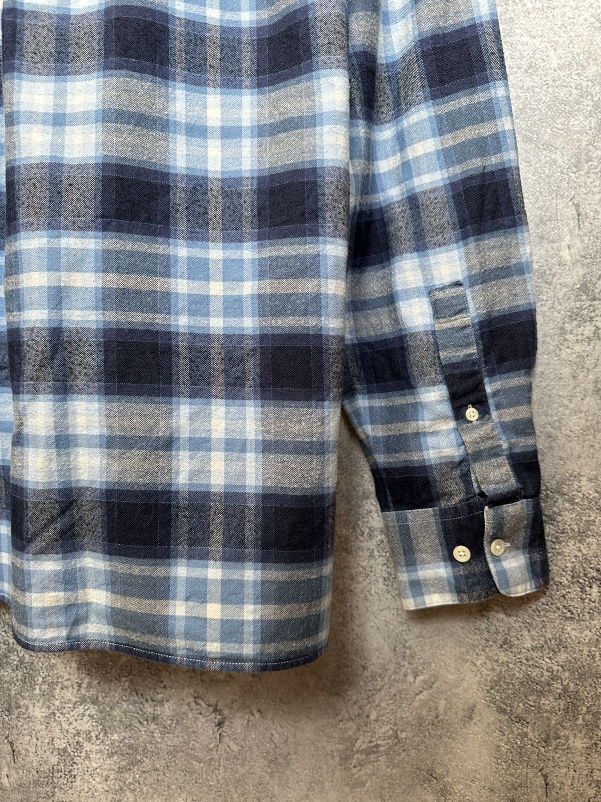 Oliver Sweeney Oliver Sweeney Censo Brushed Cotton Check Shirt Button Up Size US XL / EU 56 / 4 - 10 Thumbnail