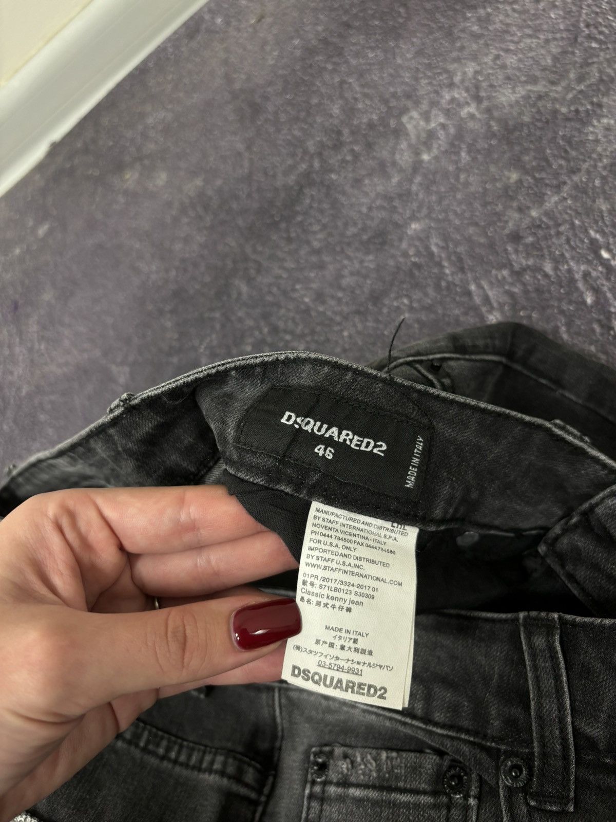 Dsquared2 Dsquared2 Distressed Denim NEW Black Luxury Slim Jeans Size US 30 / EU 46 - 17 Thumbnail