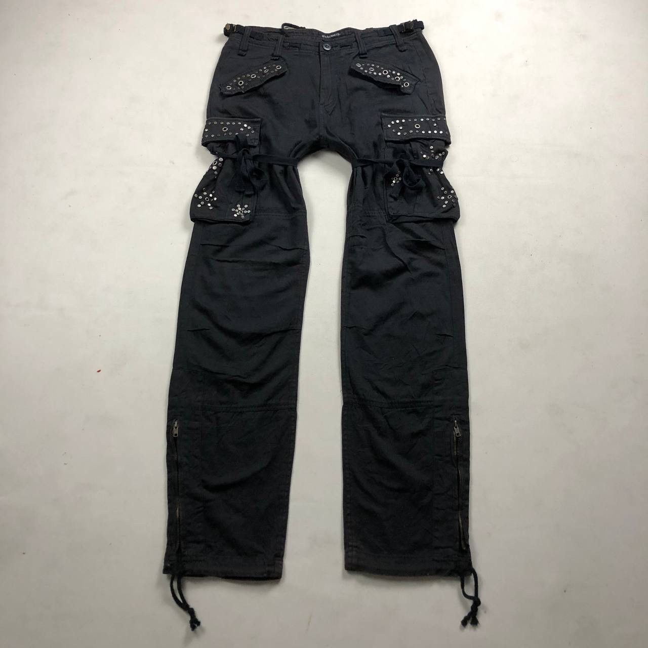 If Six Was Nine × Japanese Brand × Le Grande Bleu (L.G.B.) Wild Khakis Studded Zipper Cargo Pants Size US 32 / EU 48 - 3 Thumbnail