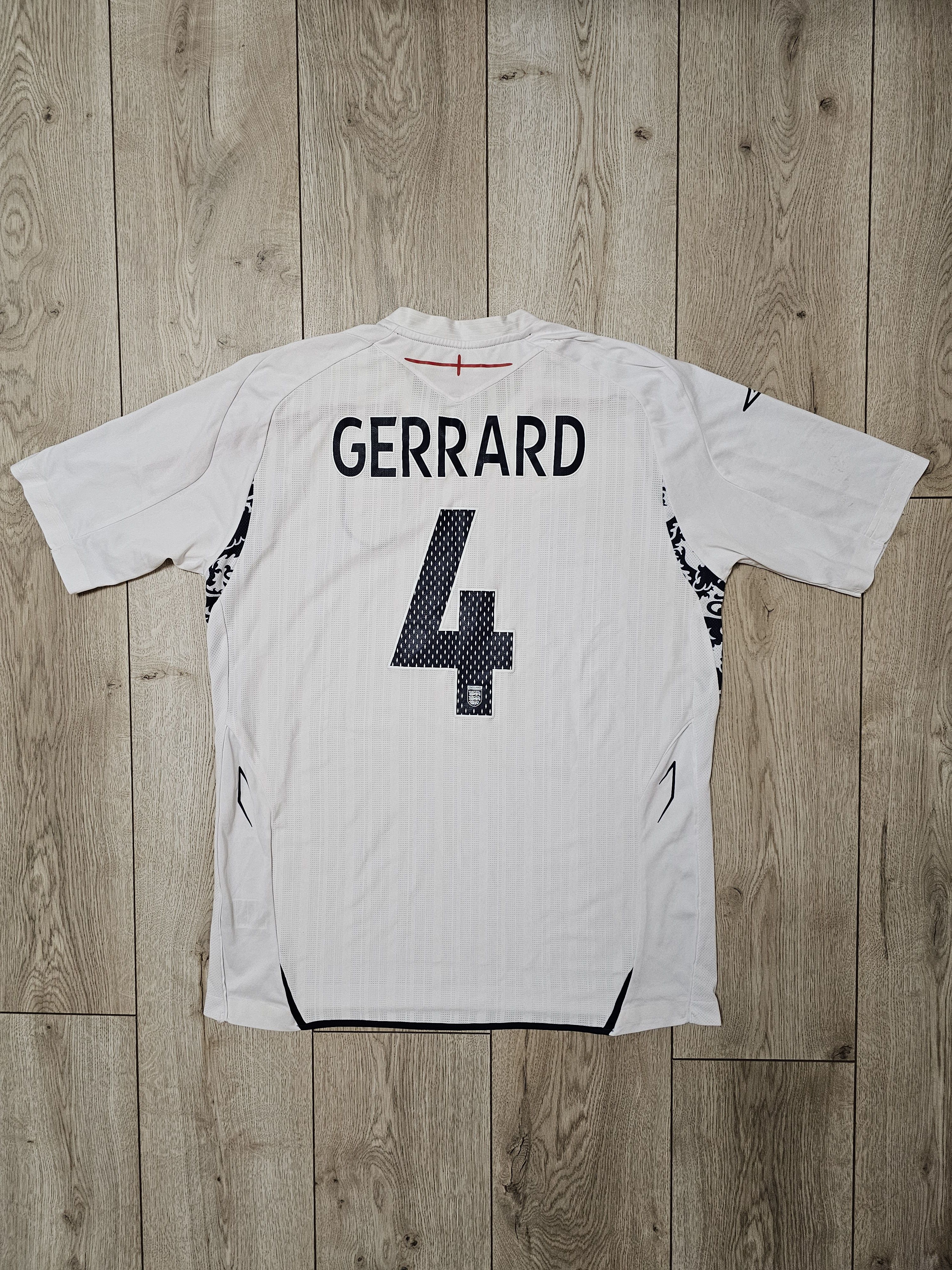 ENGLAND 2007 2009 HOME GERRARD FOOTBALL SHIRT SOCCER JERSEY