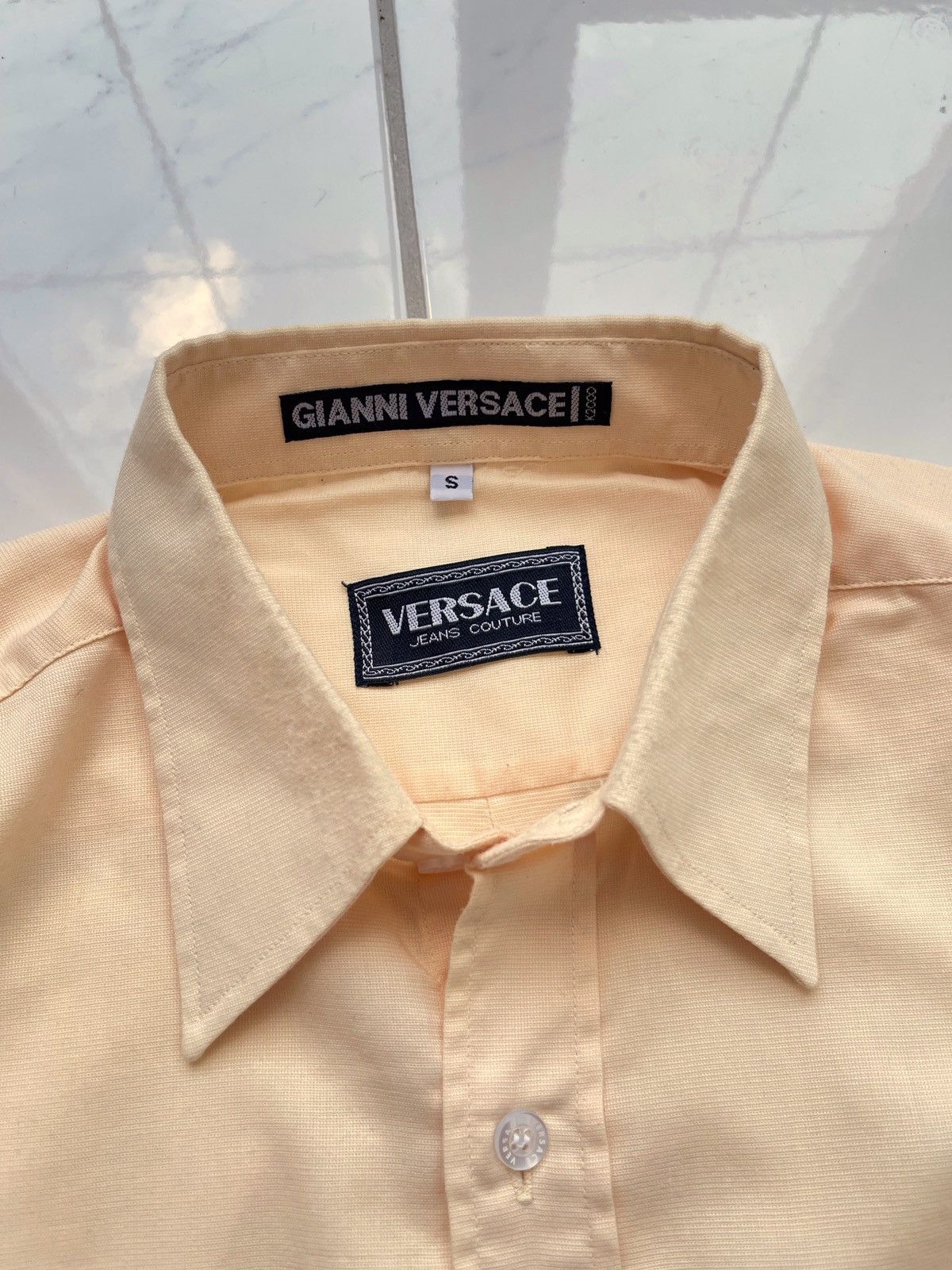 Versace × Versace Jeans Couture Vintage 90’s Gianni Versace Black Shirt Button Up Size US S / EU 44-46 / 1 - 4 Thumbnail