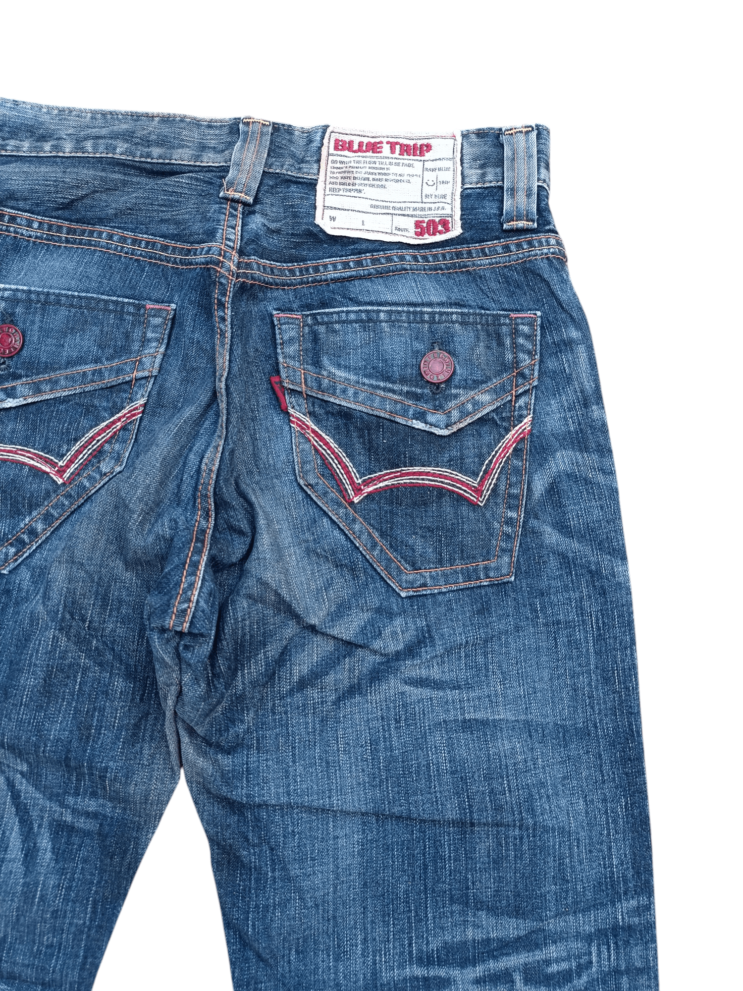 Edwin × Japanese Brand Vintage Edwin 503 Bootcut Whiskers Faded Denim Size US 30 / EU 46 - 19 Thumbnail