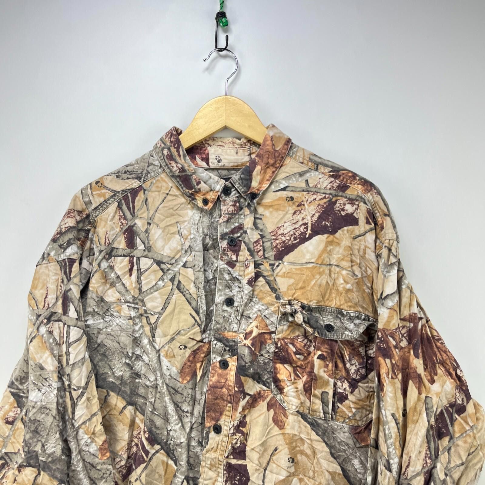 Vintage Vintage Camo Tree Button-Up Long Sleeve Shirt 2XL Size US XXL / EU 58 / 5 - 2 Thumbnail