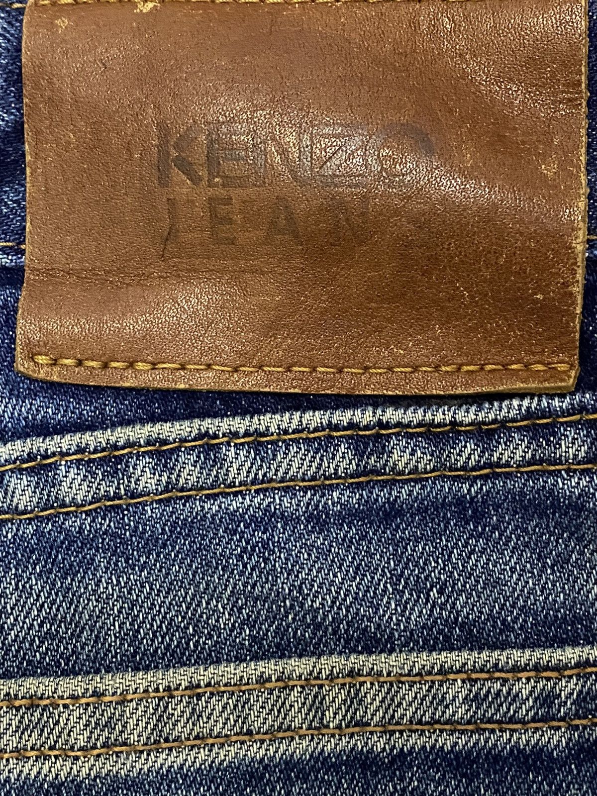 Japanese Brand Vintage Kenzo Japan Mud Wash Distressed Baggy Jeans Size US 32 / EU 48 - 12 Thumbnail