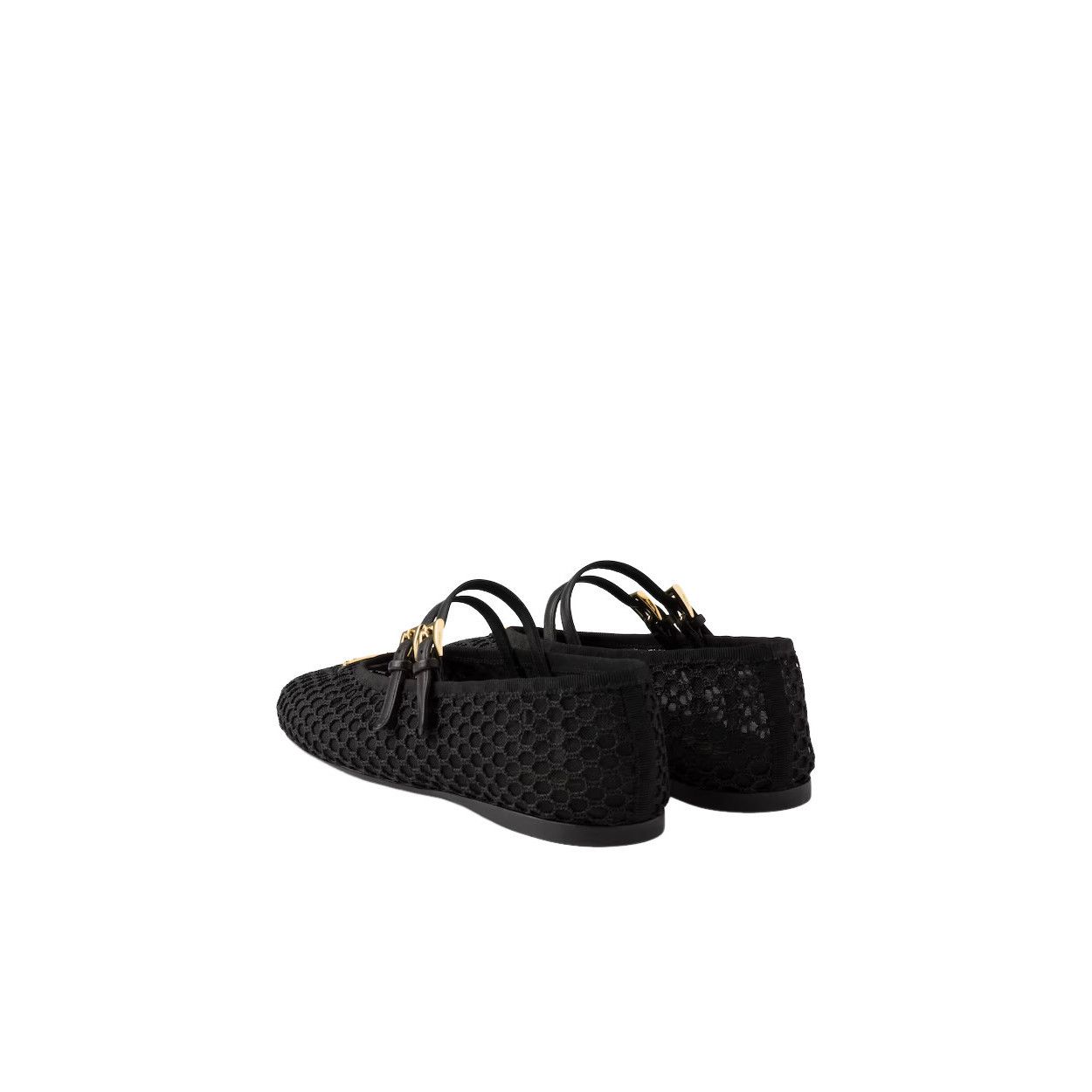Prada PRADA $1070 Black Mesh Fabric Ballerinas New And Authentic ( Size US 7 / IT 37 - 4 Thumbnail
