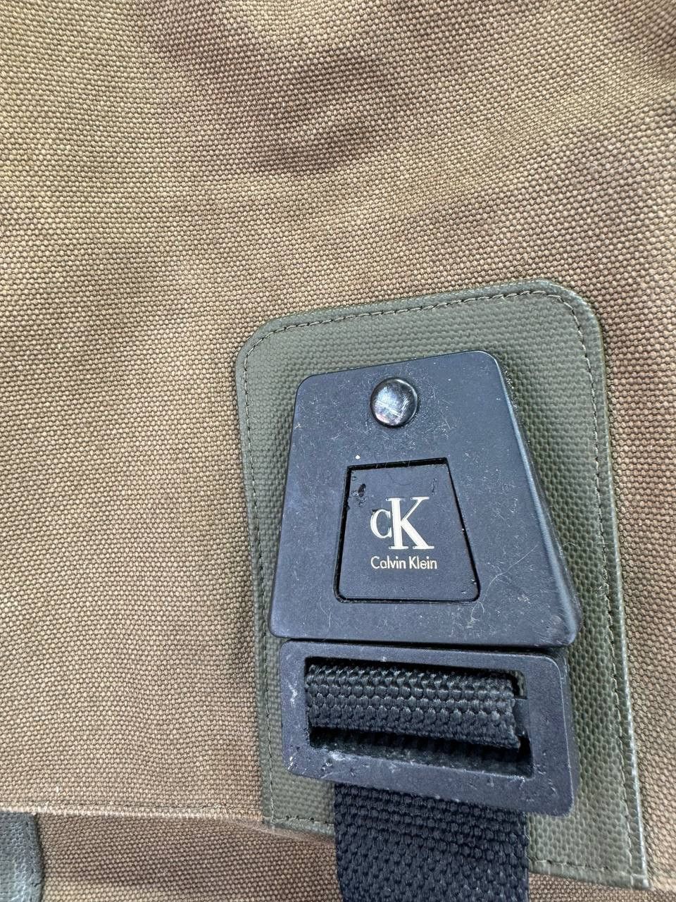 Calvin Klein Canvas Shoulder Backpack Calvin Klein Vintage Rare Y2K Drill Size ONE SIZE - 2 Thumbnail