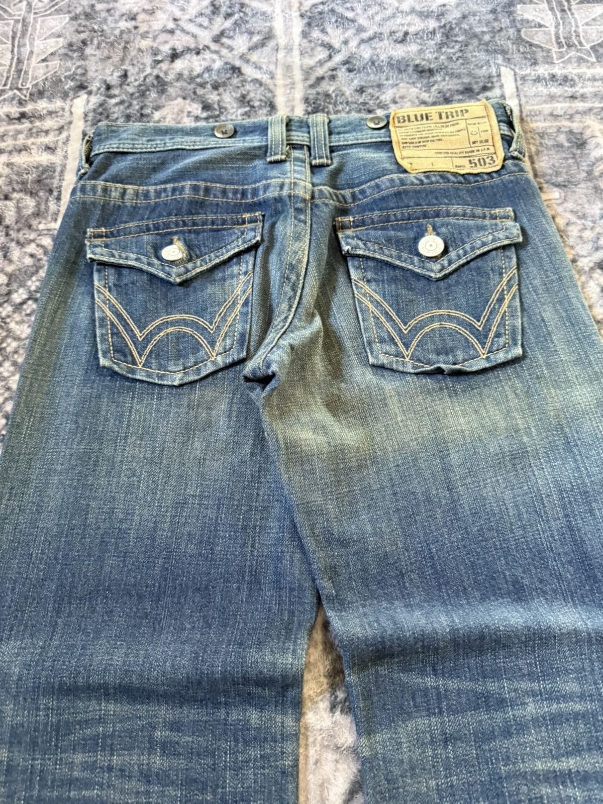Edwin EDWIN 503 Japan Medium Wash Flared Jeans Size US 29 - 4 Thumbnail