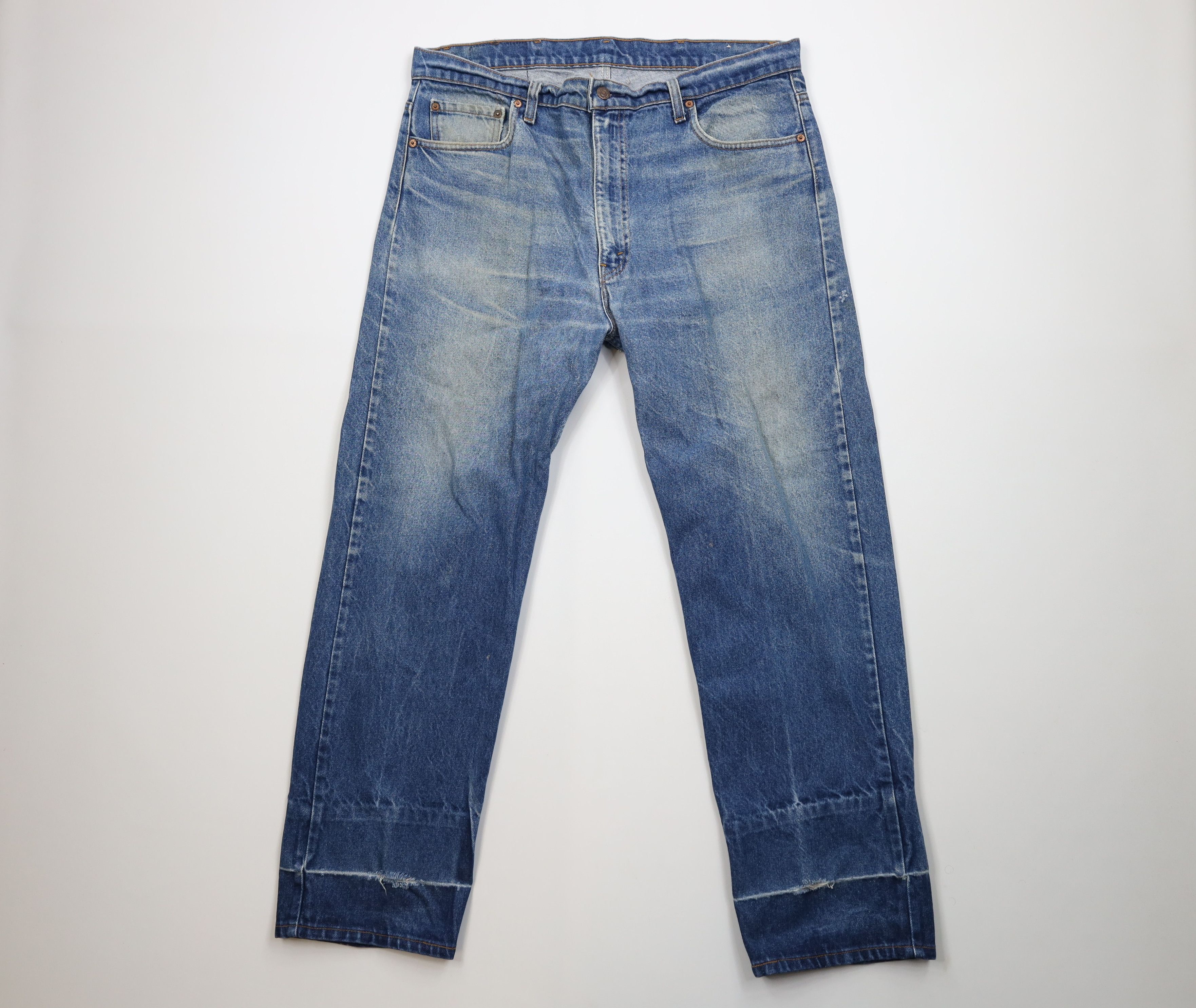 Vintage 80s Levis 505xx Regular Straight Leg Jeans Blue USA
