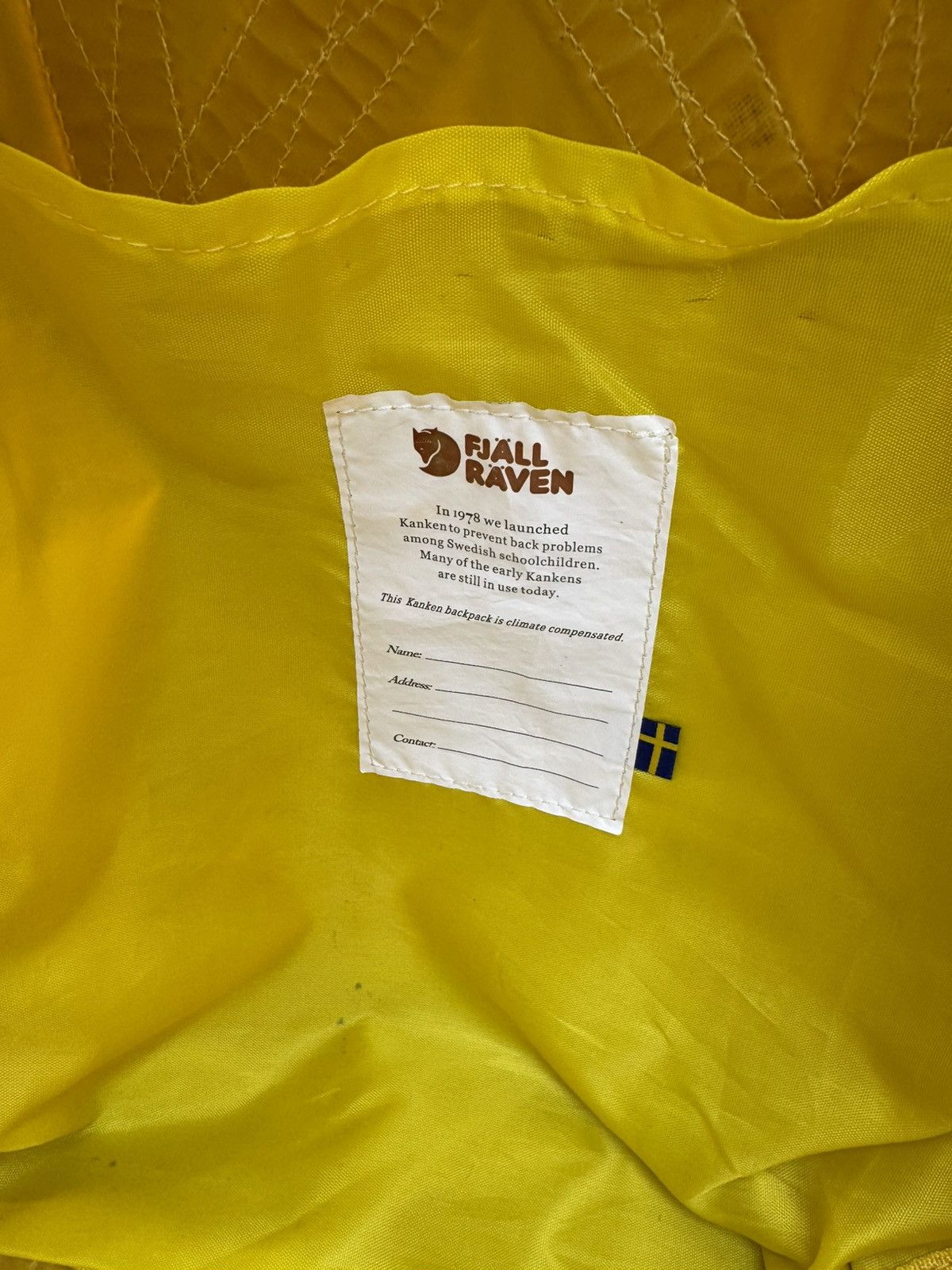 Fjallraven Fjallraven Kanken Classic Backpack FJALL Rare Yellow Color Size ONE SIZE - 8 Thumbnail