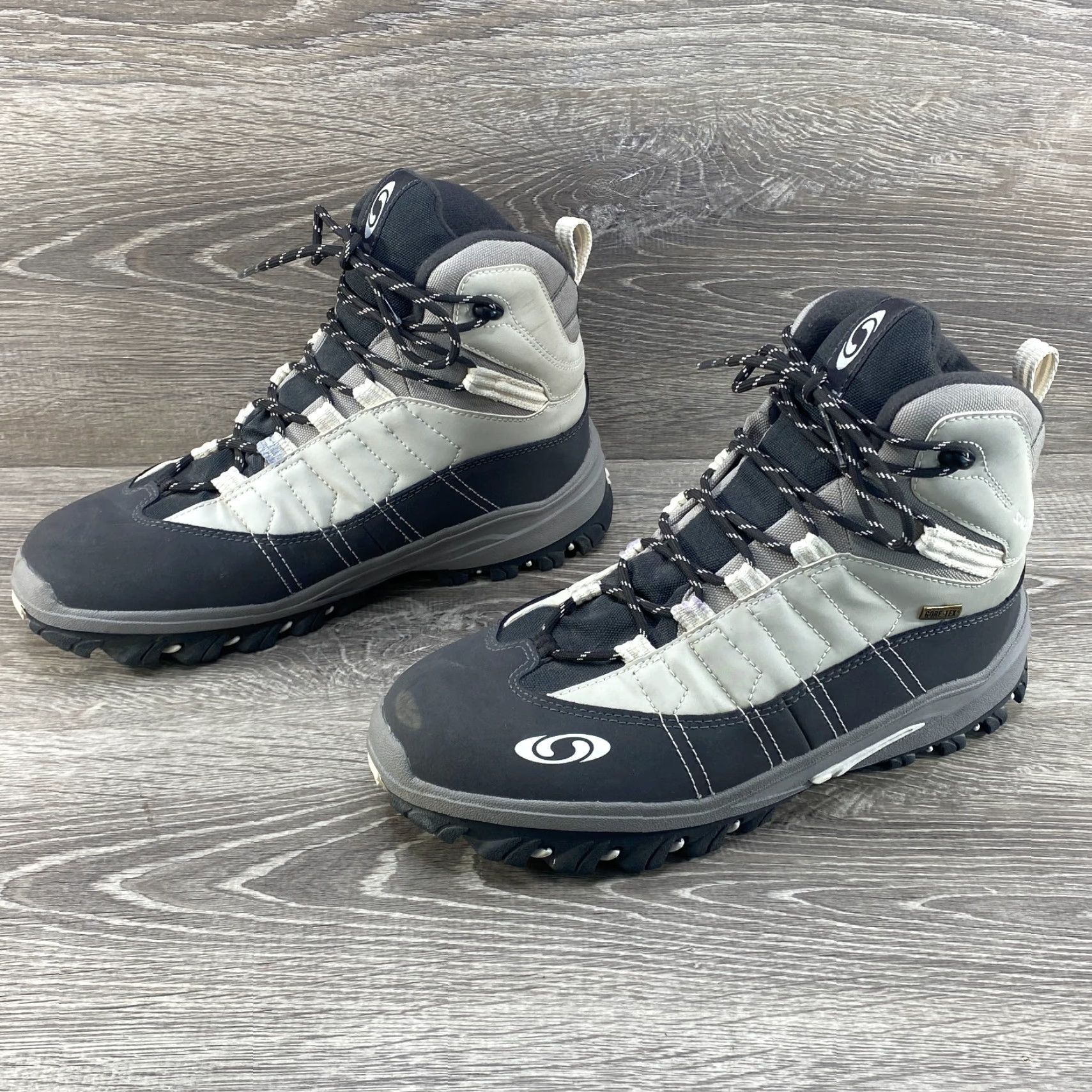 Salomon VINTAGE Salomon Boots Hiking Women 8.5 Gore-Tex Contragrip Gray White Snow Time Winter Mens Womens? Size US 7 / IT 37 - 5 Thumbnail