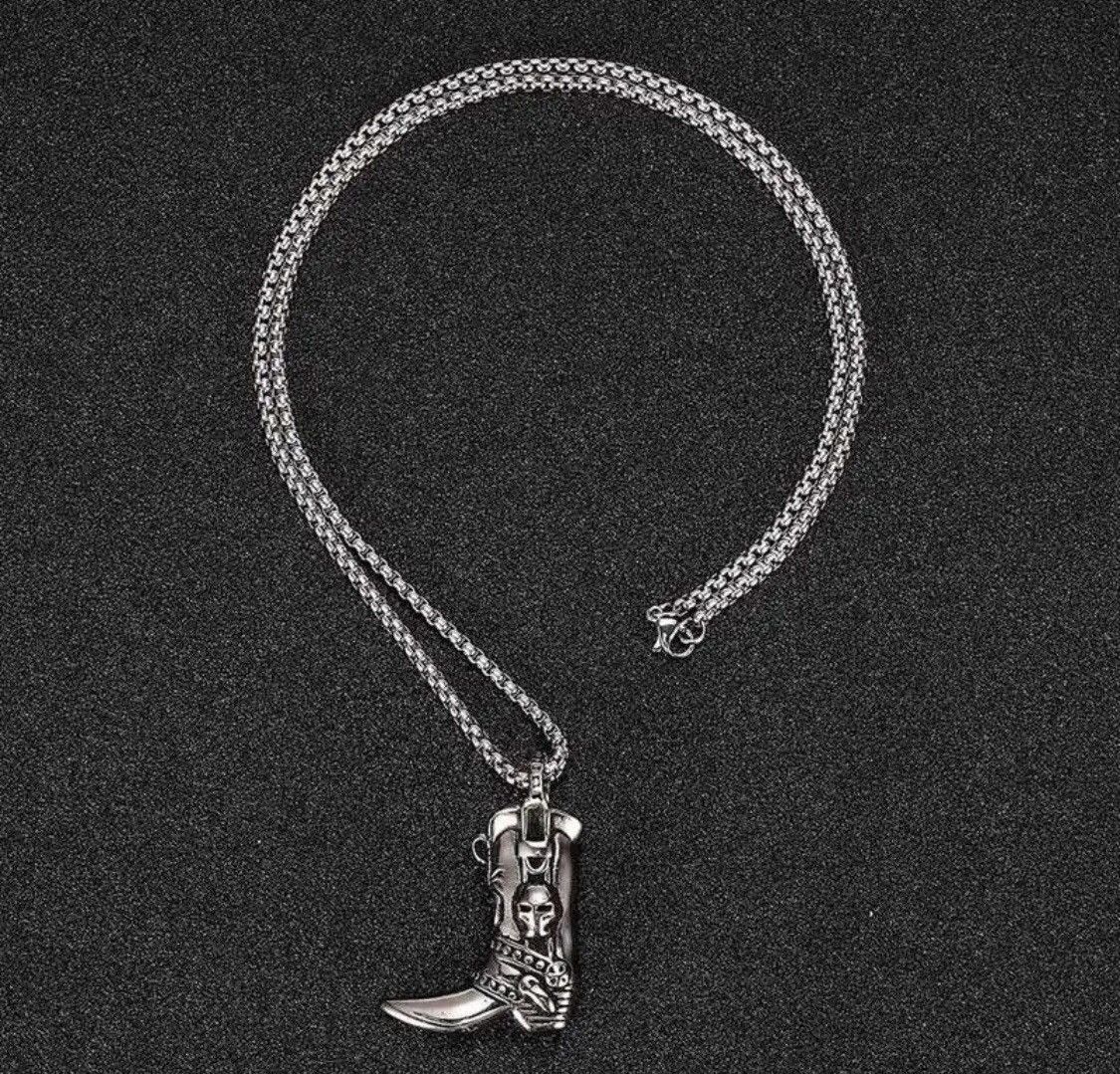 Jewelry Cowboy Boots Skull Pendants Necklaces Size ONE SIZE - 2 Thumbnail