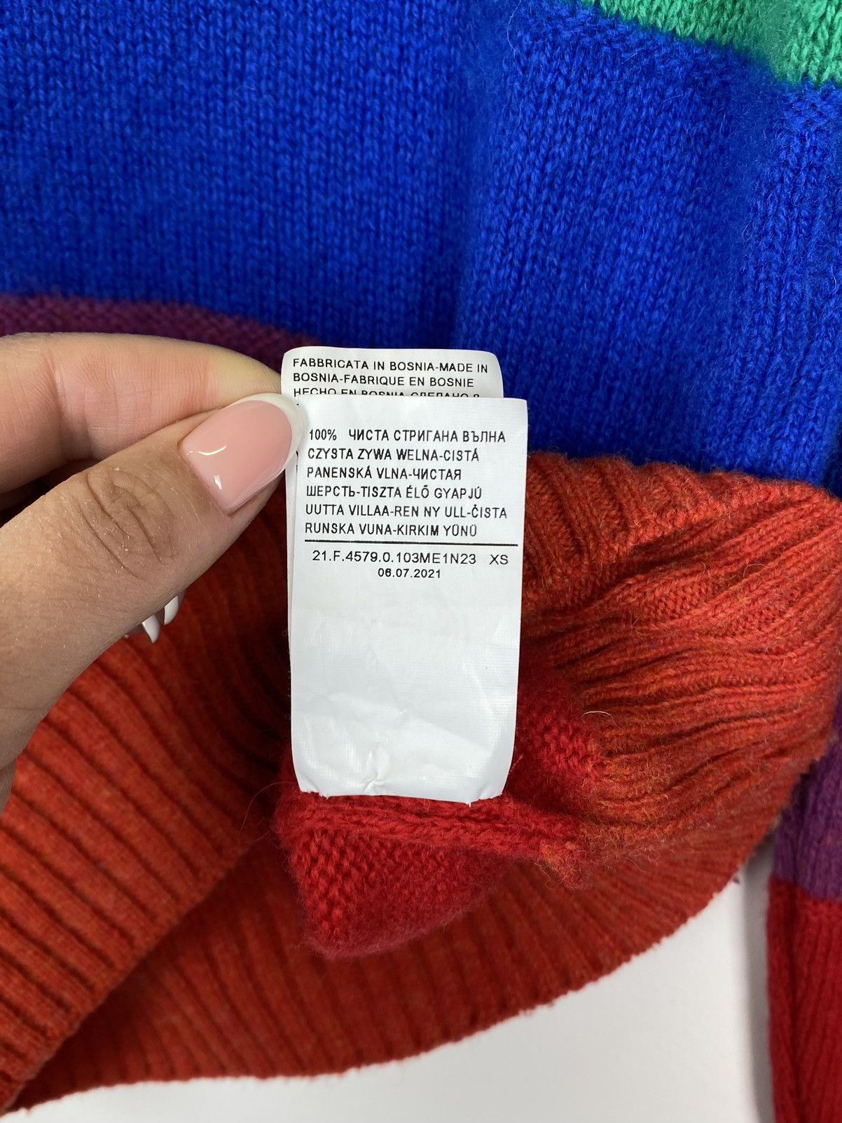 Designer × United Colors Of Benetton United Colours of Benetton Shetland Italian Yarn Sweater XS Size XS / US 0-2 / IT 36-38 - 6 Thumbnail