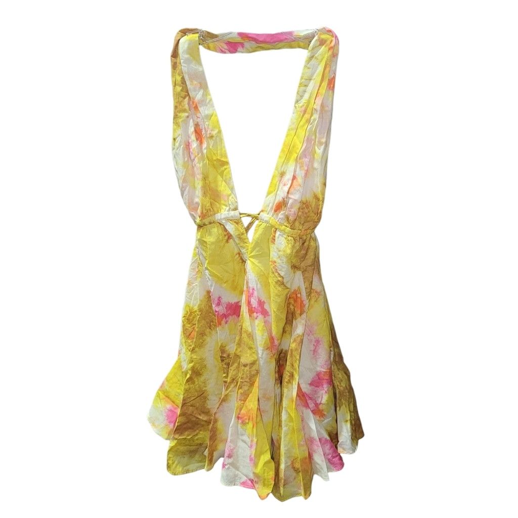 Zara NWT Zara Yellow & Pink Tie Dye Short Dress Size XS / US 0-2 / IT 36-38 - 11 Thumbnail