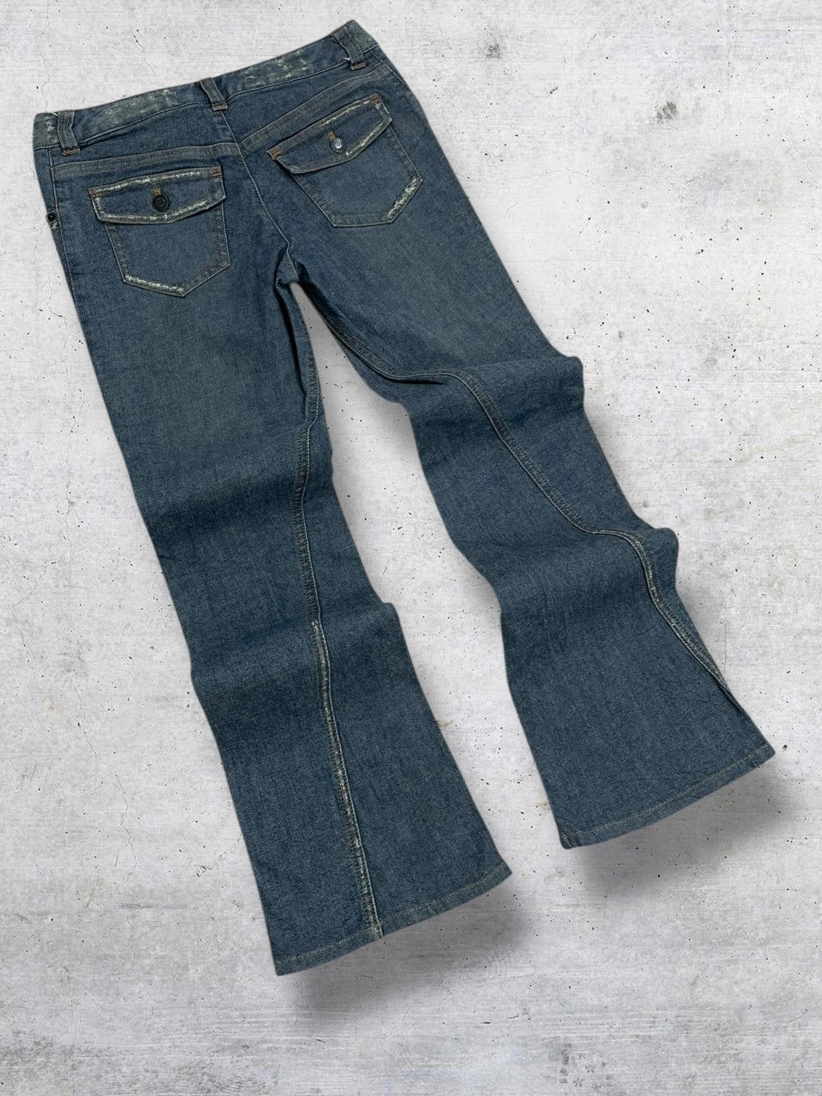 If Six Was Nine VINTAGE MK KLEIN 90S JAPAN DESIGNER FLARED RETRO STYLE DENIM Size US 30 / EU 46 - 9 Thumbnail
