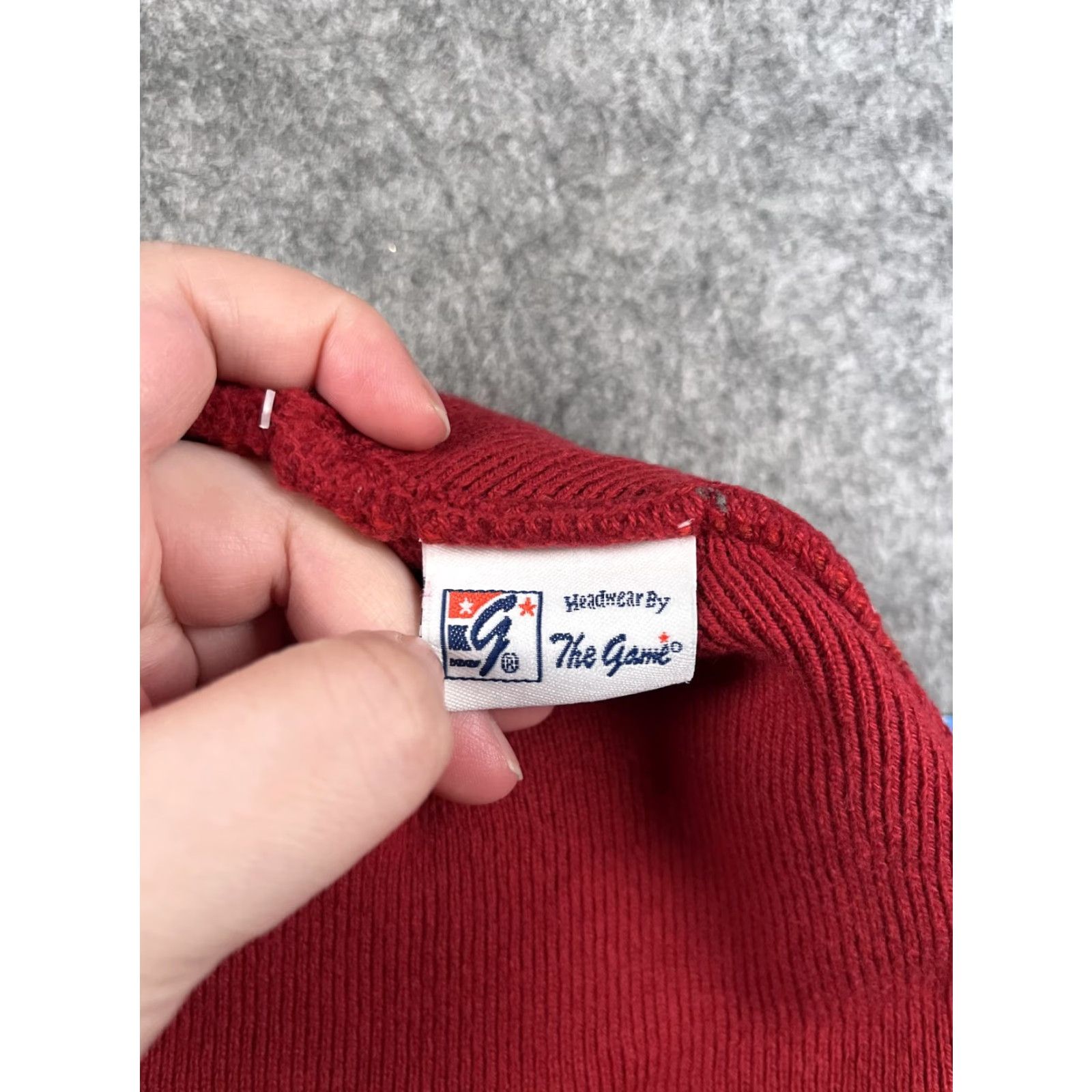 Vintage The Game Beanie Hat Mens One Size Red Striped Washington State WSU Cougars Knit Size ONE SIZE - 7 Thumbnail