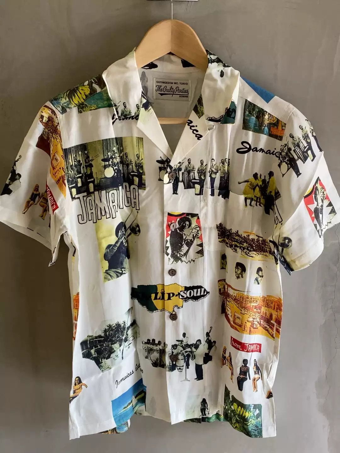Wacko Maria Soul Record Themed Short-Sleeved Shirt