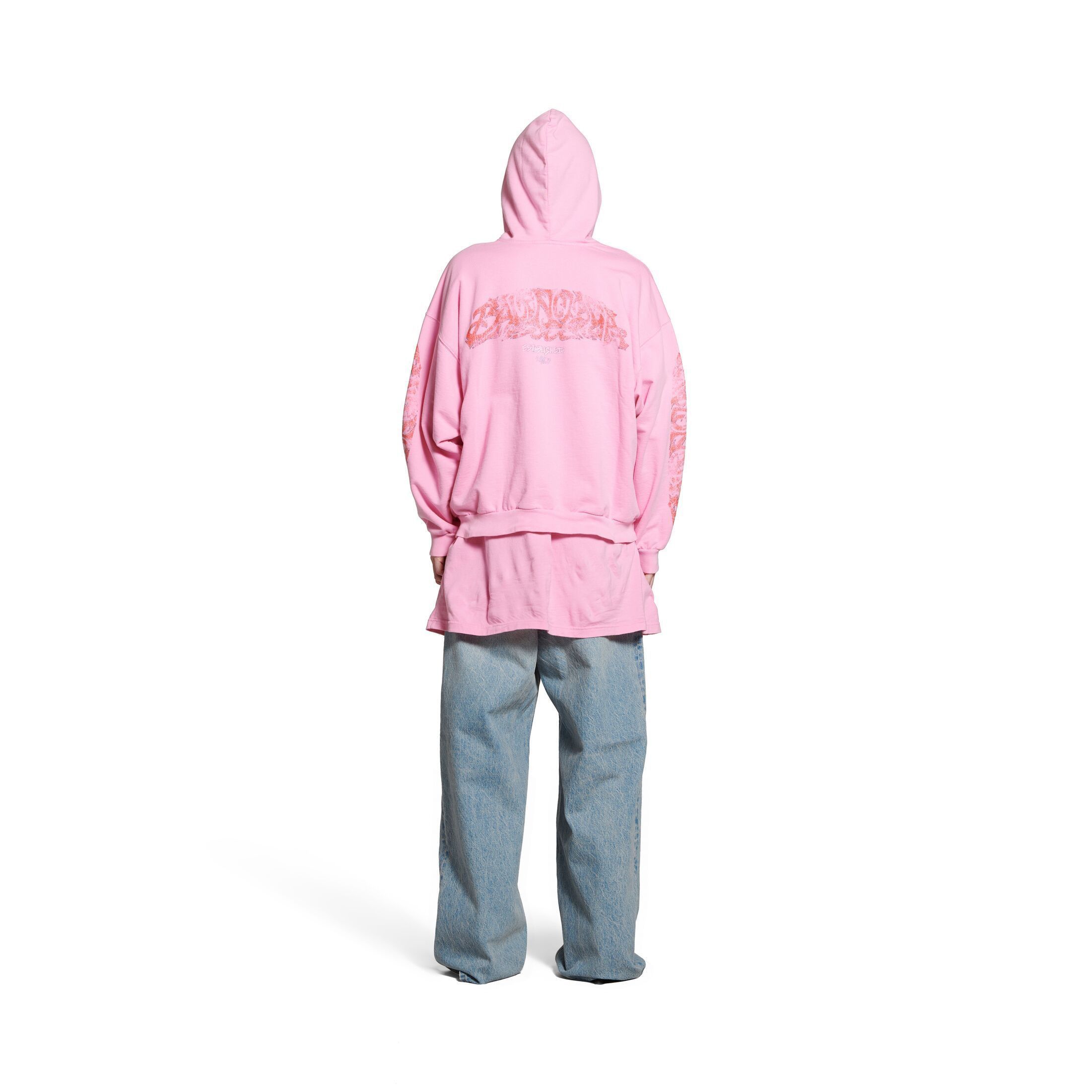 Balenciaga o1tr1nto0725 Offshore Zip-Up Hoodie Medium Fit in Pink Size US M / EU 48-50 / 2 - 3 Thumbnail
