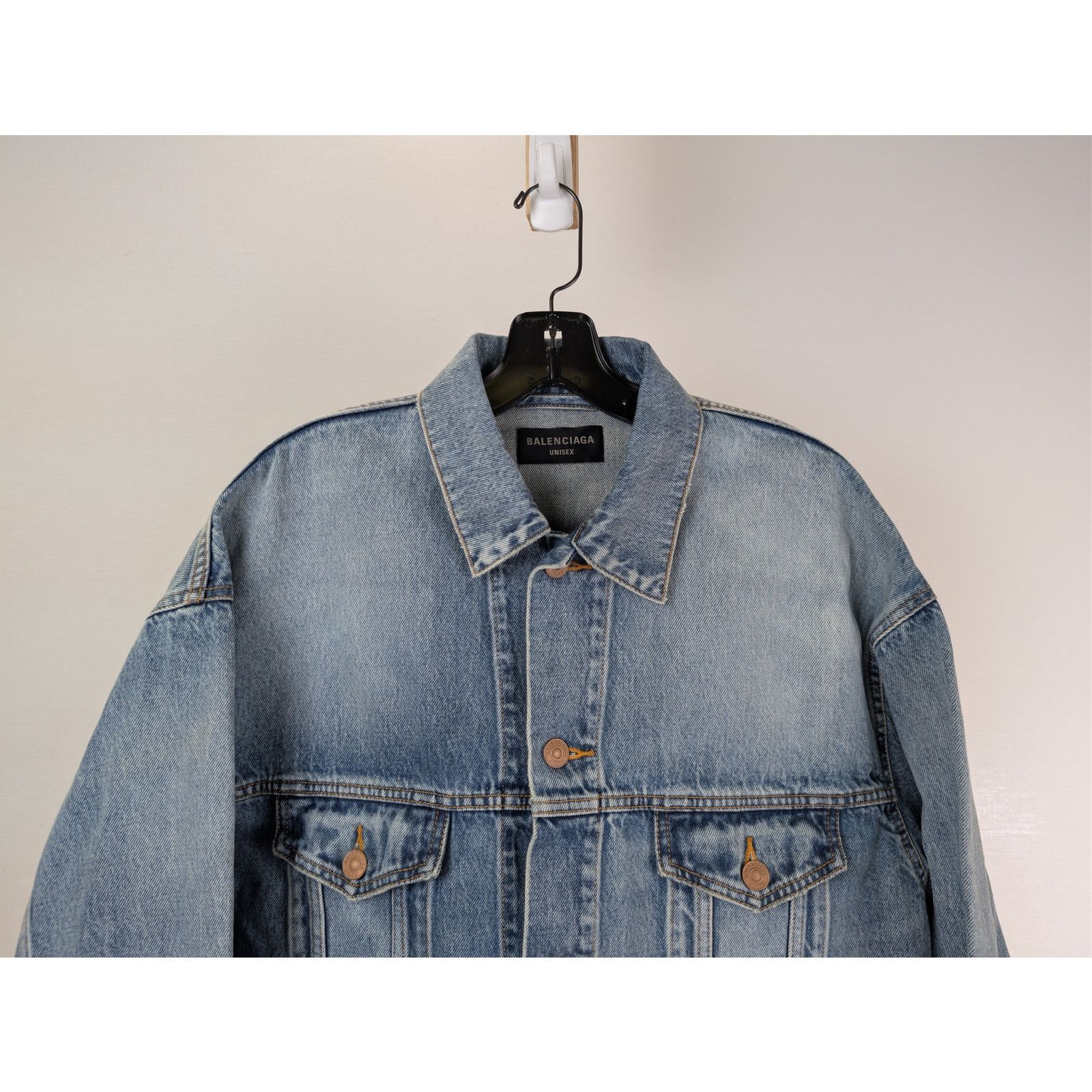Balenciaga o1rshd1 Denim Organic Japanese Twill Jacket in Green/Olive L Size US L / EU 52-54 / 3 - 3 Thumbnail
