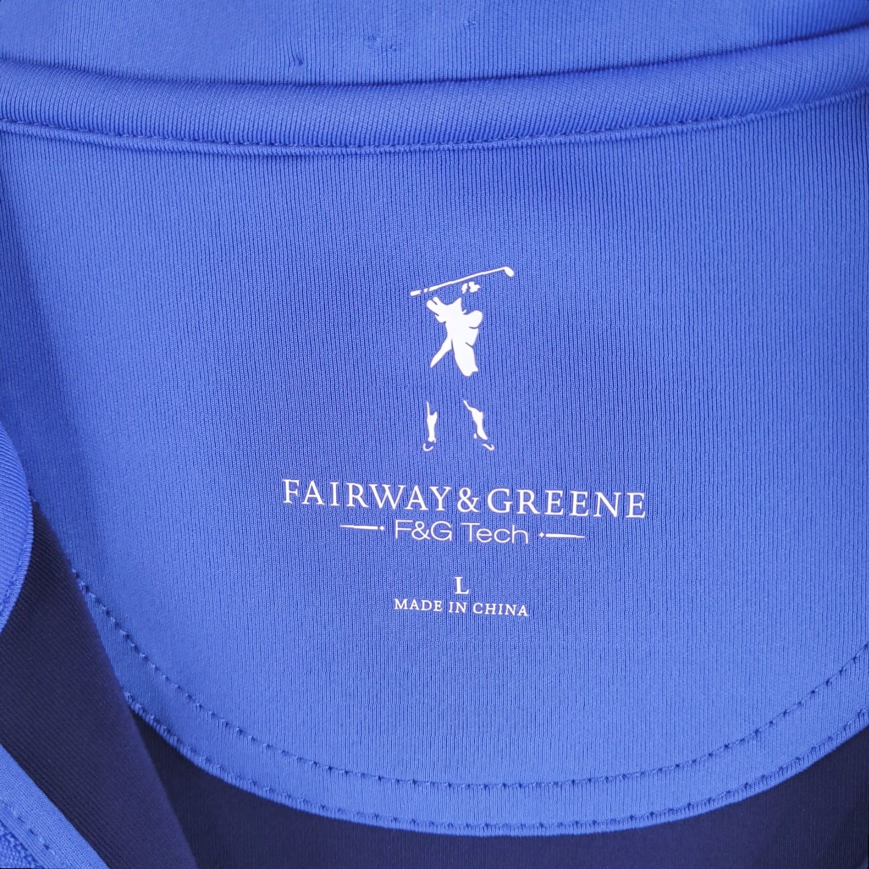 Vintage Fairway & Greene Sweater Mens Large Blue Pullover Quarter Zip Performance Tech Size US L / EU 52-54 / 3 - 3 Thumbnail