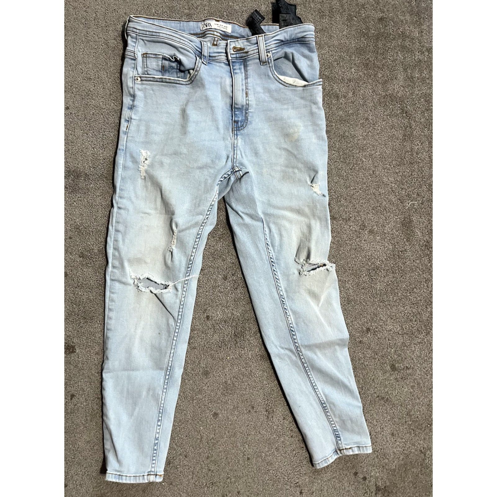 Zara Zara Trafaluc Denim Women's Size 31 Blue Skinny Light Wash Cotton Blend Jeans Size 24" / US 00 / IT 34 - 3 Thumbnail