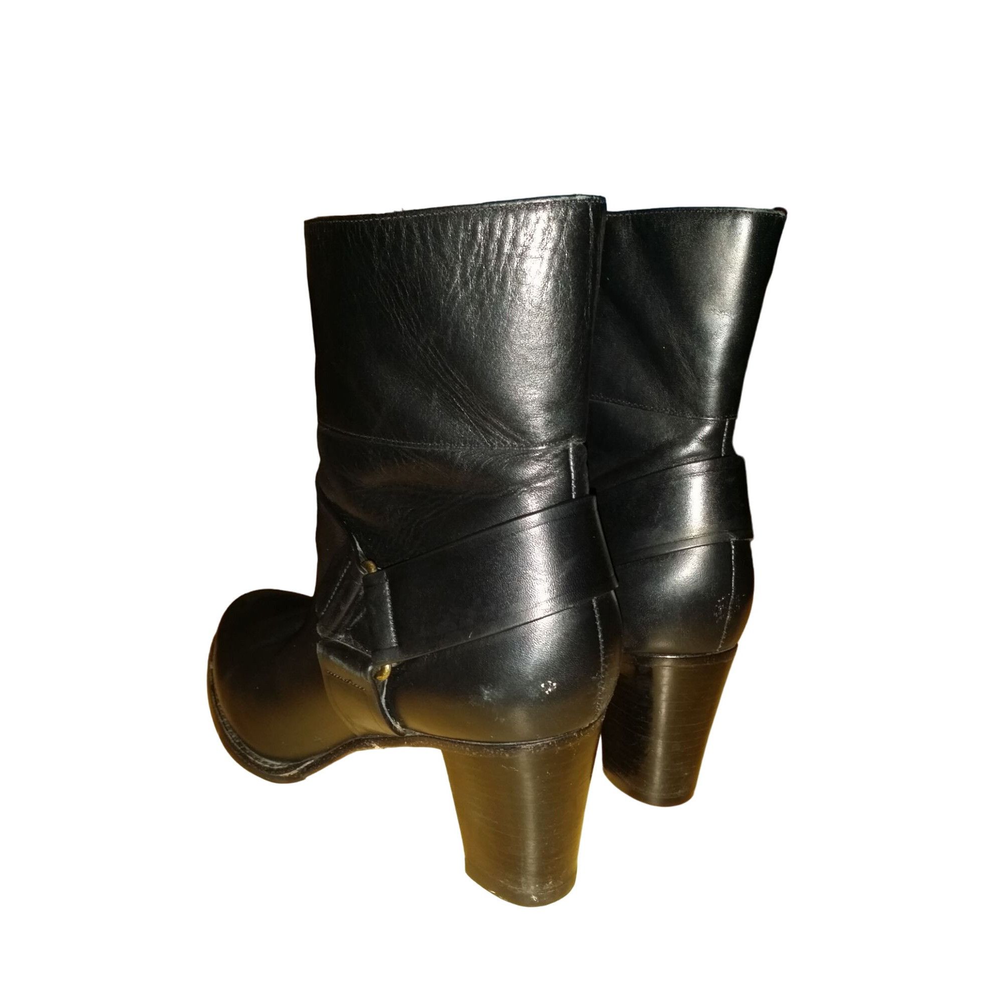 Cole Haan Cole Haan AA Ankle Boots Women Sz 7.5 B Black Leather Block Size US 7.5 / IT 37.5 - 2 Thumbnail