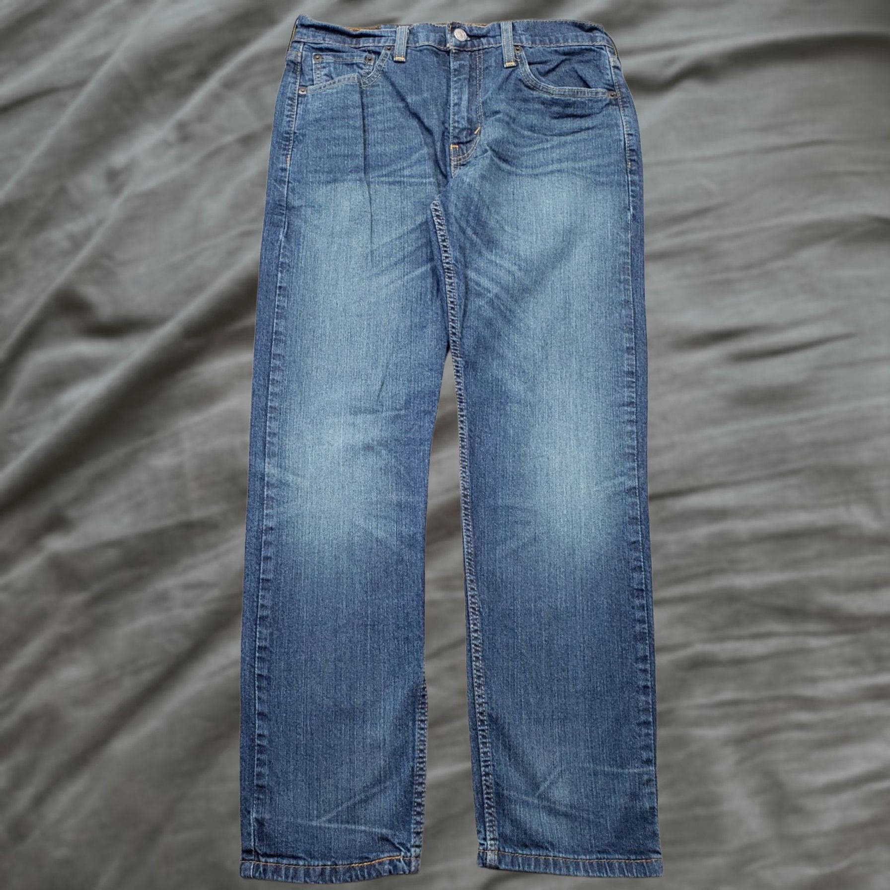 Levi's Levi's 502 Jeans Mens 30x30 Blue Denim Medium Wash Straight Leg Size 30 Mens Jeans Regular Size US 30 / EU 46 - 1 Thumbnail