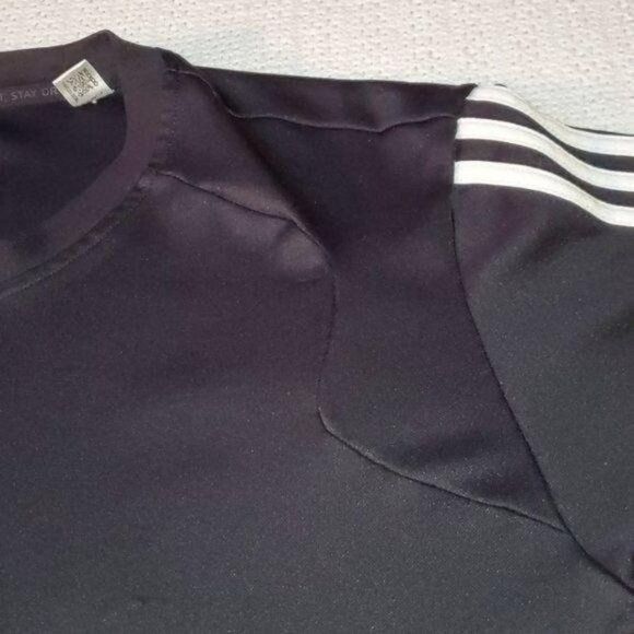 Adidas Adidas Climalite Logo Black w/ White Stripes Short Sleeve At Size US L / EU 52-54 / 3 - 6 Thumbnail