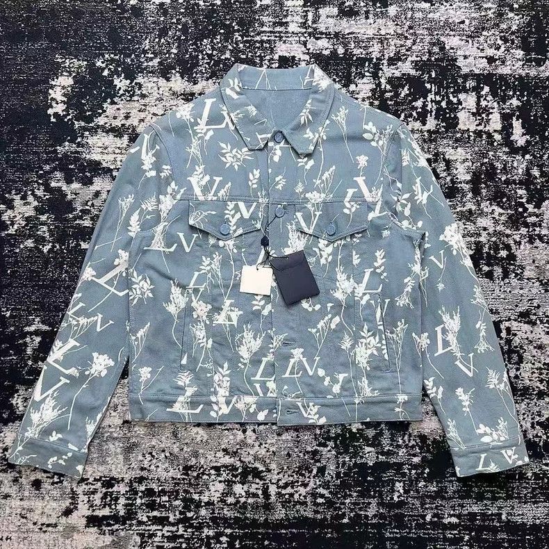 Louis Vuitton Louis Vuitton Blue Floral Denim Jacket-2506 Size US M / EU 48-50 / 2 - 1 Thumbnail