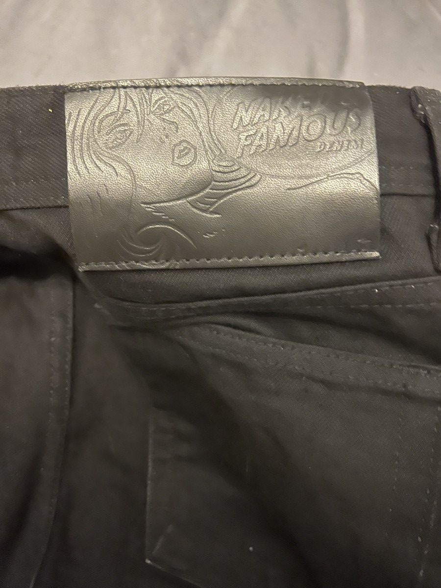 Naked & Famous Naked and Famous Solid Black Selvedge Jeans 30 31 Size US 31 - 4 Thumbnail