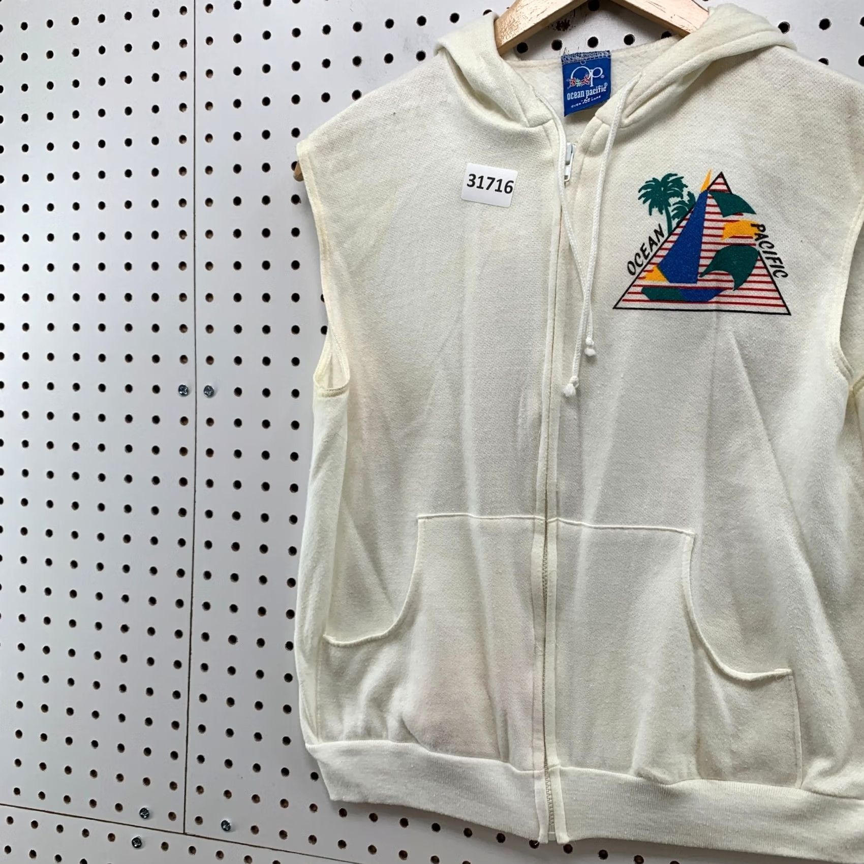 Ocean Pacific VINTAGE Ocean Pacific Zip Hoodie Beige XS Adult Mens Surf Made USA 19x22 Size US XS / EU 42 / 0 - 3 Thumbnail