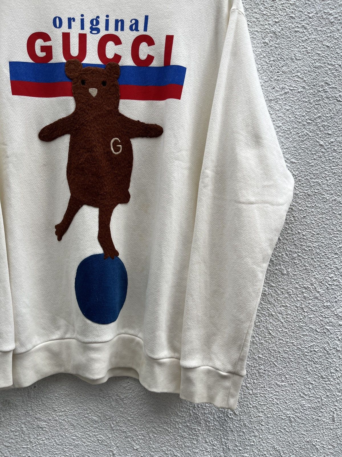 Gucci Gucci Bear Ivory Oversized Sweatshirt Size US M / EU 48-50 / 2 - 4 Thumbnail