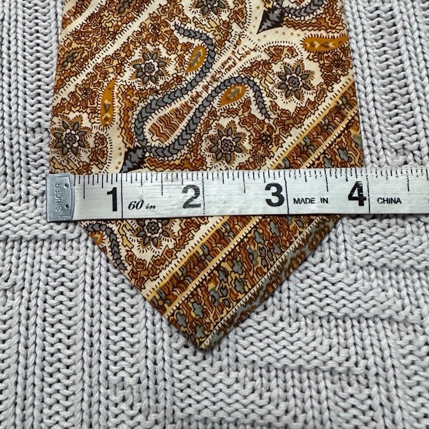 Liberty London Vintage Liberty of London brown paisley silk tie Size ONE SIZE - 5 Thumbnail