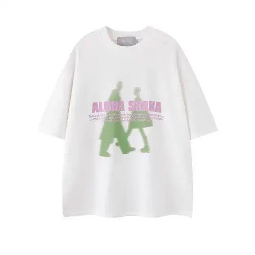 VIBE White Loose Casual Portrait Short Sleeve T Shirt Size US S / EU 44-46 / 1 - 3 Thumbnail