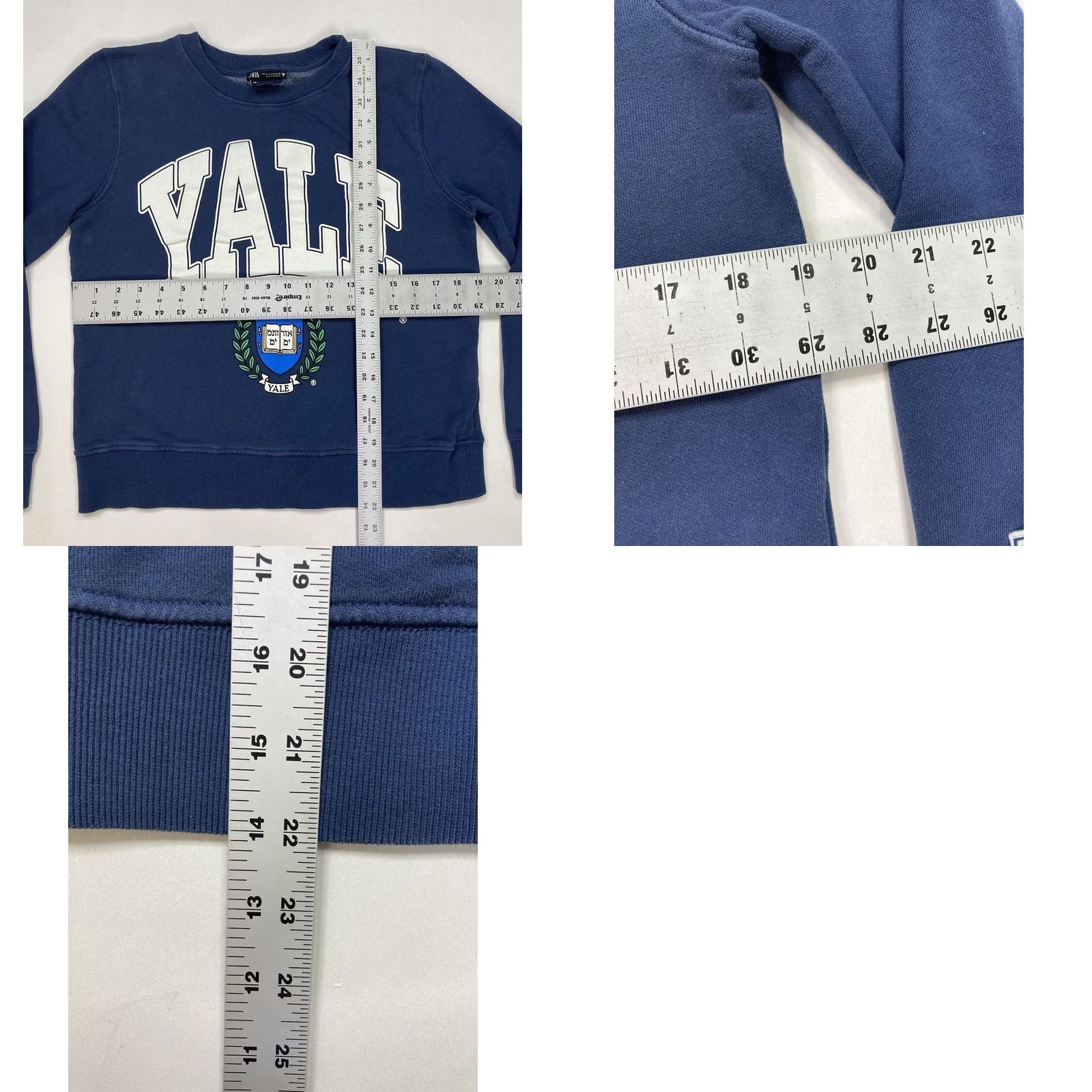 Zara Zara Yale University Graphic Crewneck Sweatshirt Women Medium Blue Size M / US 6-8 / IT 42-44 - 8 Thumbnail