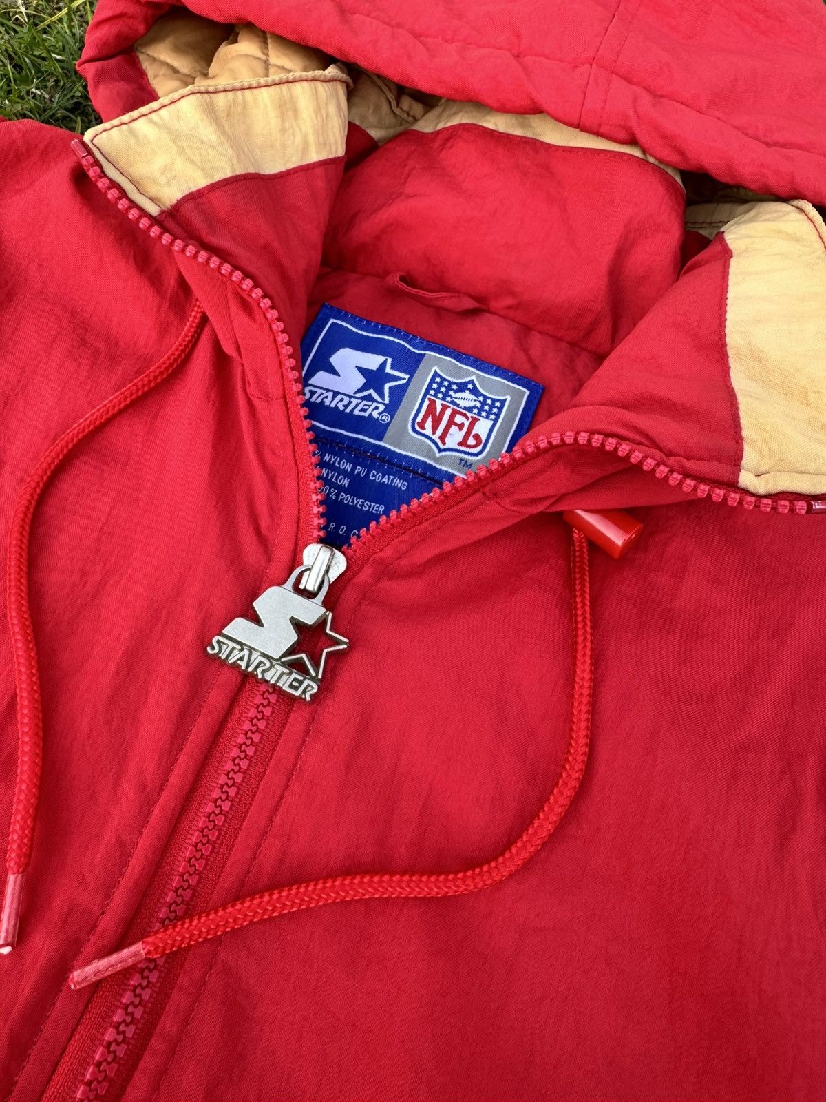 Starter Vintage 90s San Francisco 49ers Red Pullover Parka NFL Size US M / EU 48-50 / 2 - 6 Thumbnail