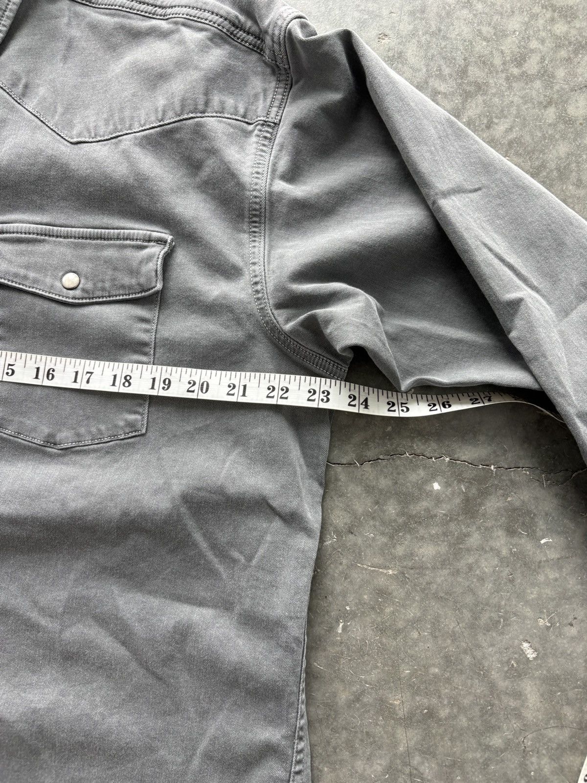 Other Poncho Pearl Snap Brushpopper Shirt Gray Large Regular Fit Size US L / EU 52-54 / 3 - 6 Thumbnail