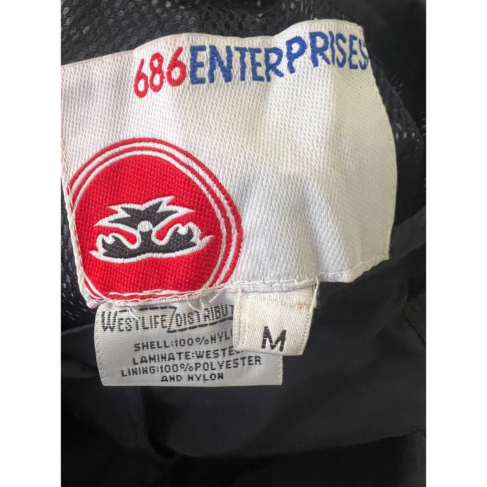 686 Vintage 686 Enterprises Men's Medium Black Snowboarding NWT Size US 34 / EU 50 - 7 Thumbnail