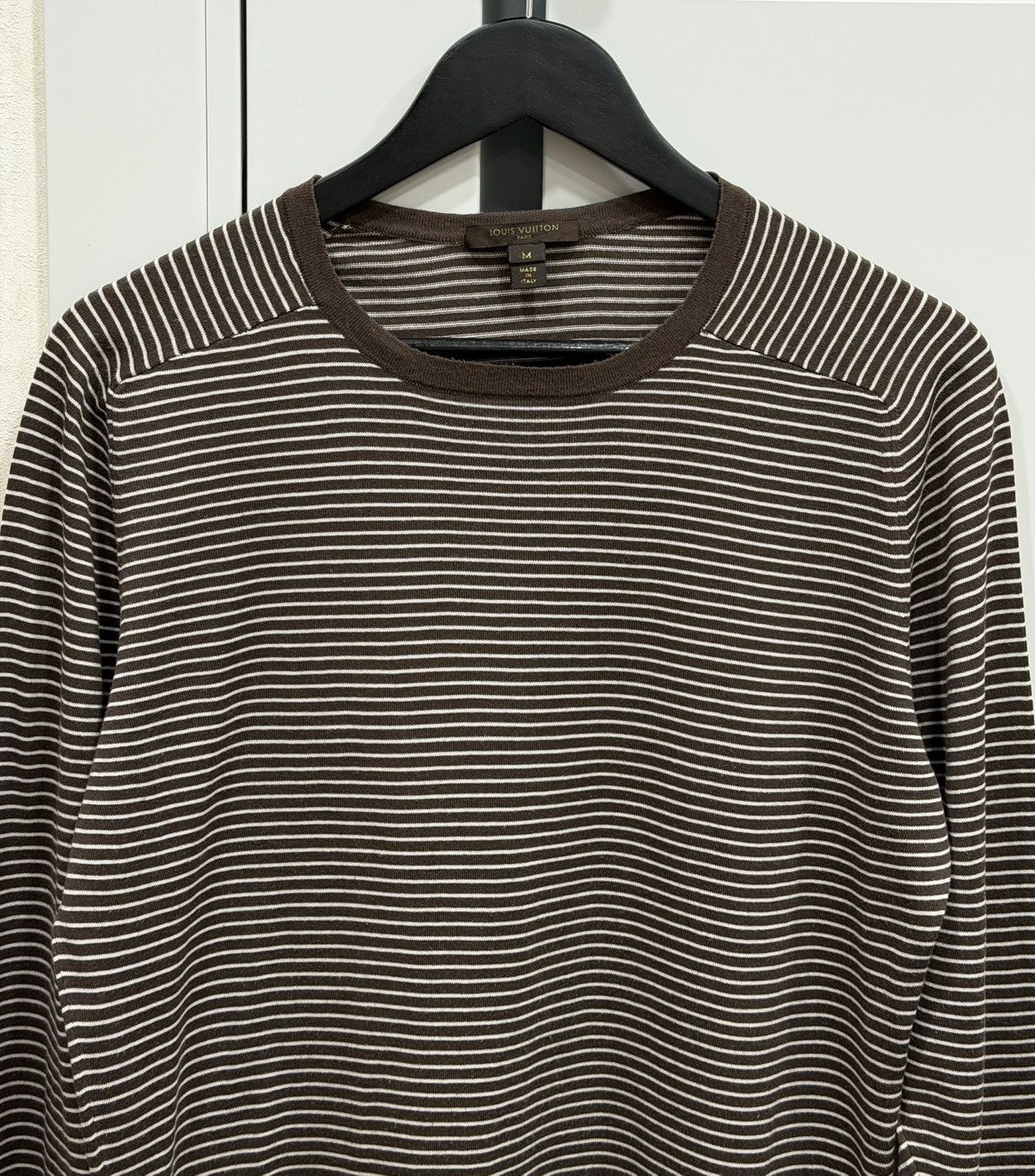 Louis Vuitton LOUIS VUITTON 2007 Striped LV Logo Cotton Sweater Jacobs Size US M / EU 48-50 / 2 - 4 Thumbnail