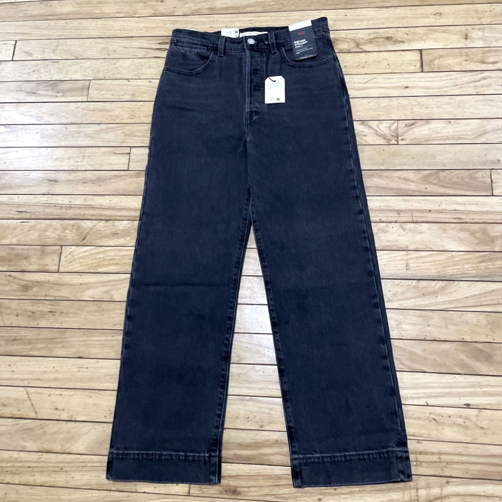 Levi's VINTAGE Levis Ribcage Straight Jeans Adult 27x27 Black Ankle High Rise Denim NEW 27x27 Womens Jeans Size 27" / US 4 / IT 40 - 2 Thumbnail